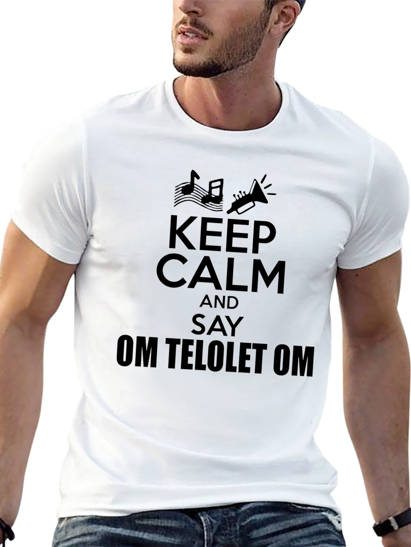 Keep Calm Om Telolet Om Black T-Shirt
