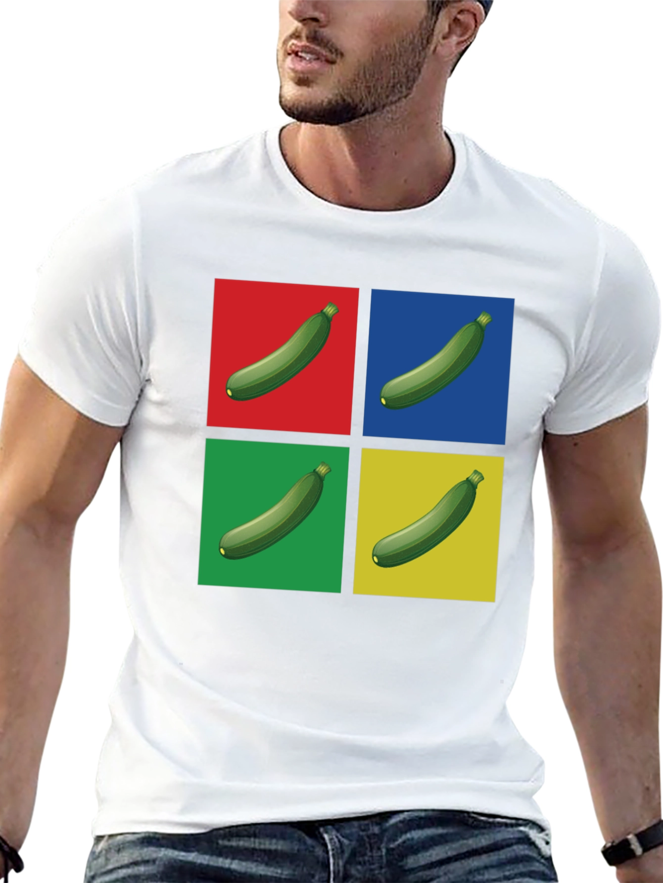 Zucchini Pop Art T-Shirt - Quirky Graphic Tee