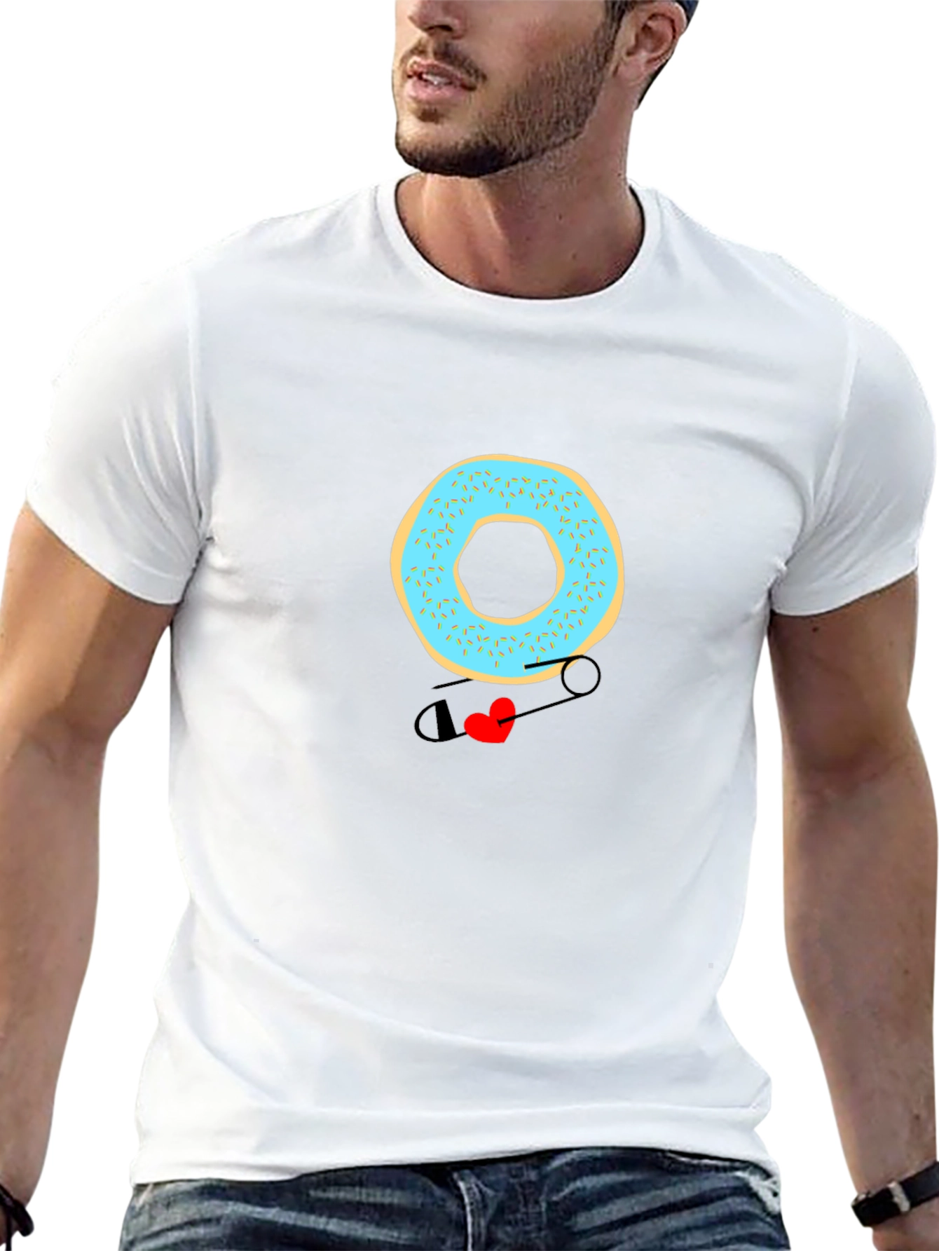 Donut With Safety Pin T-Shirt