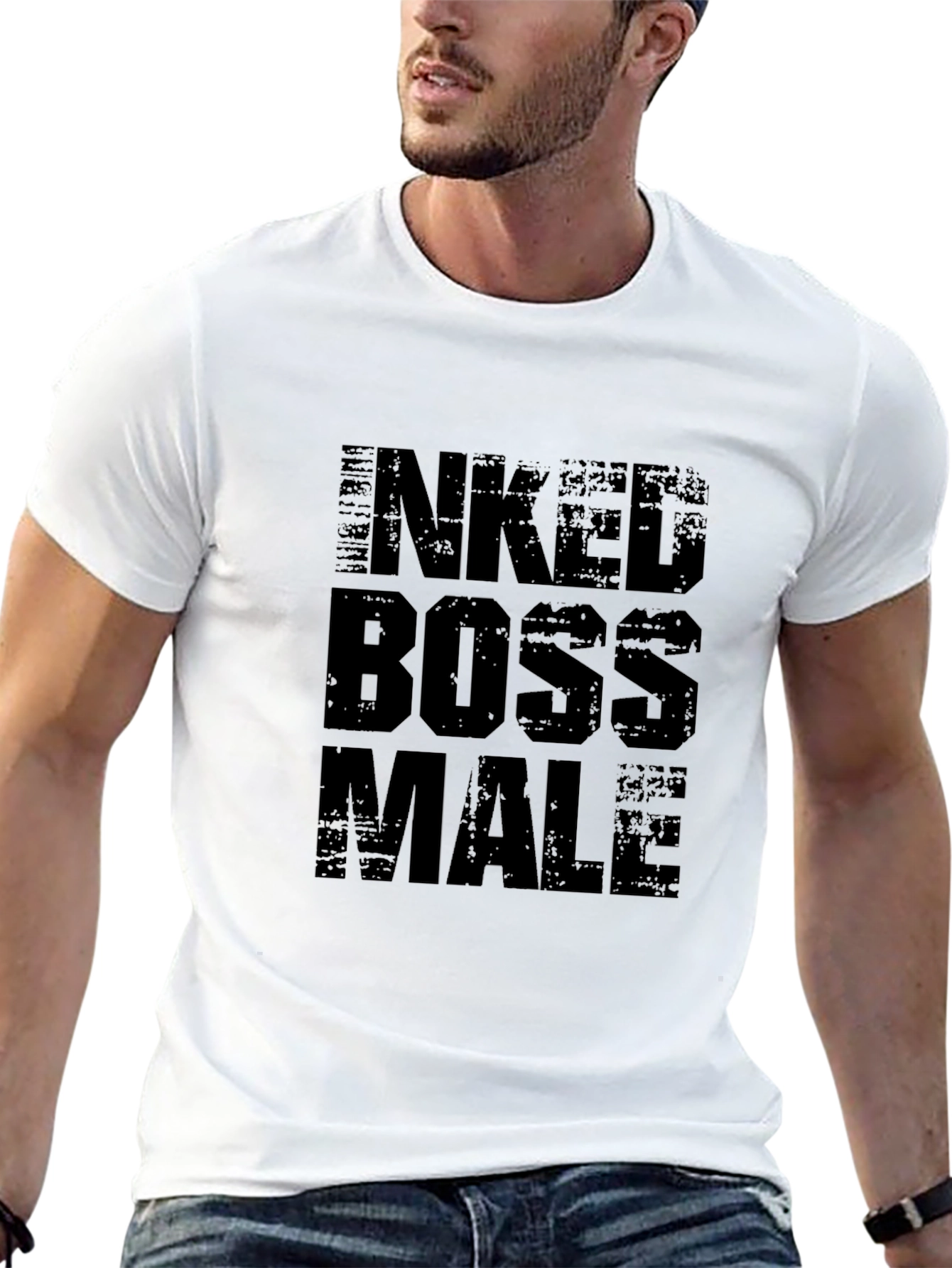 Inked Boss Male Black Graphic Tee