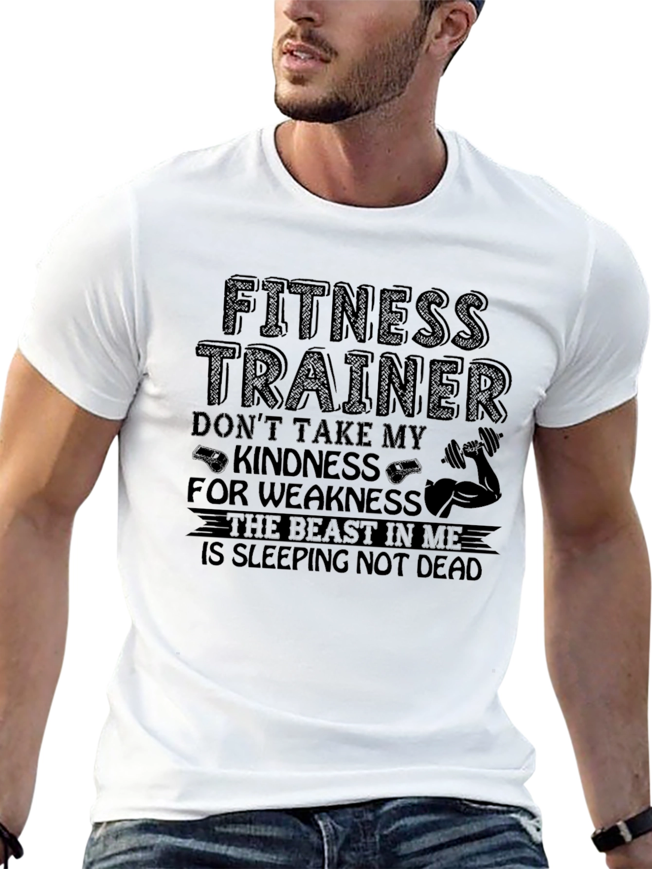 Fitness Trainer Graphic T-Shirt - Beast Inside