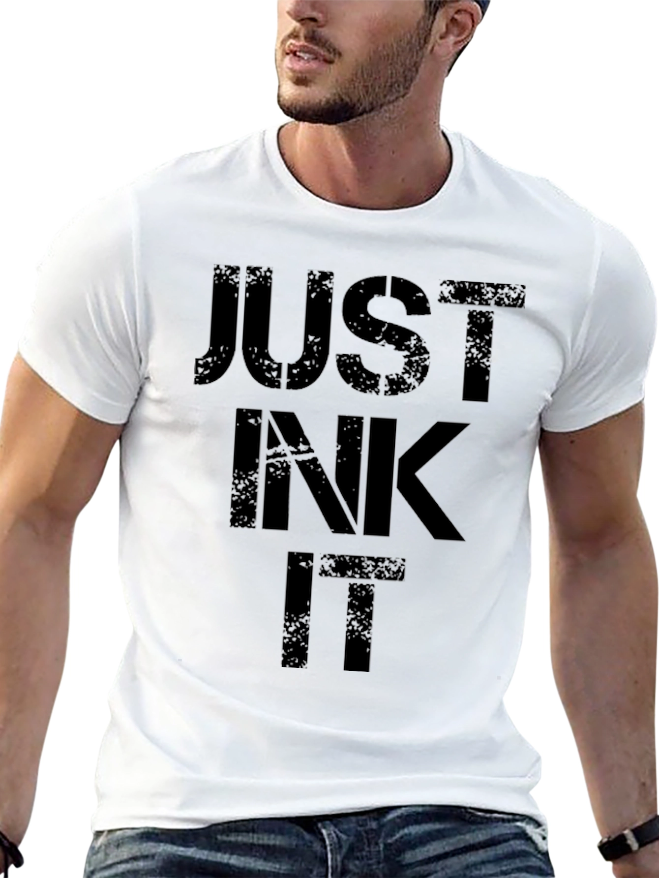 Just Ink It Mens Black Graphic Tee