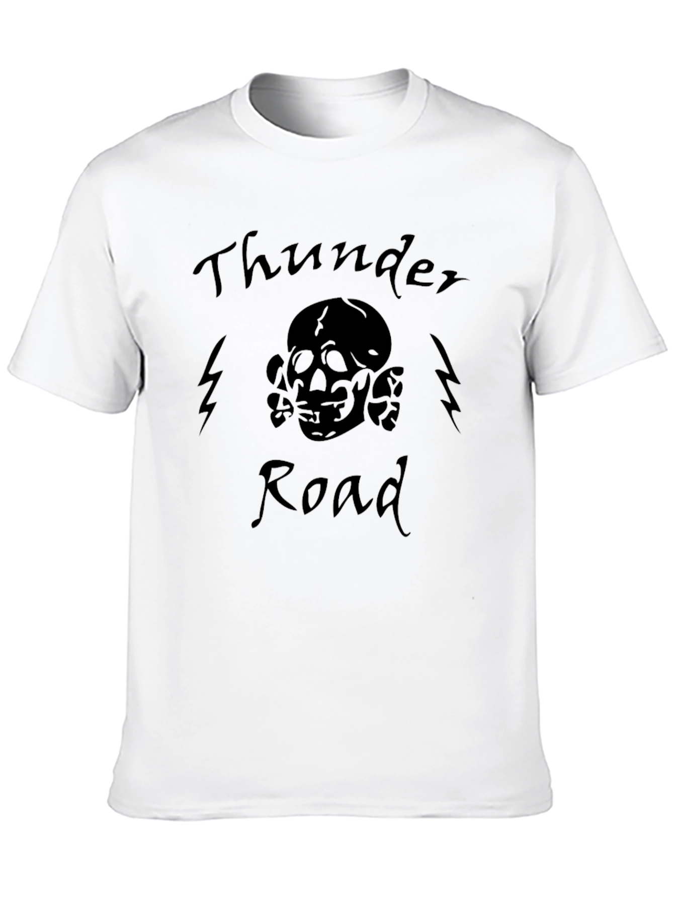 Thunder Road Skull Graphic Tee - Black