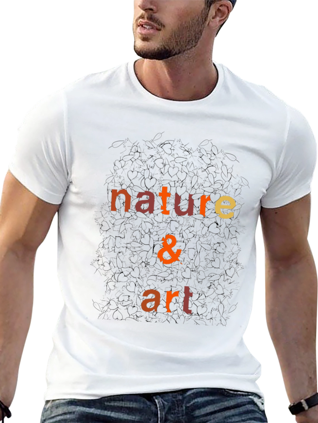 Nature & Art Graphic Black T-Shirt