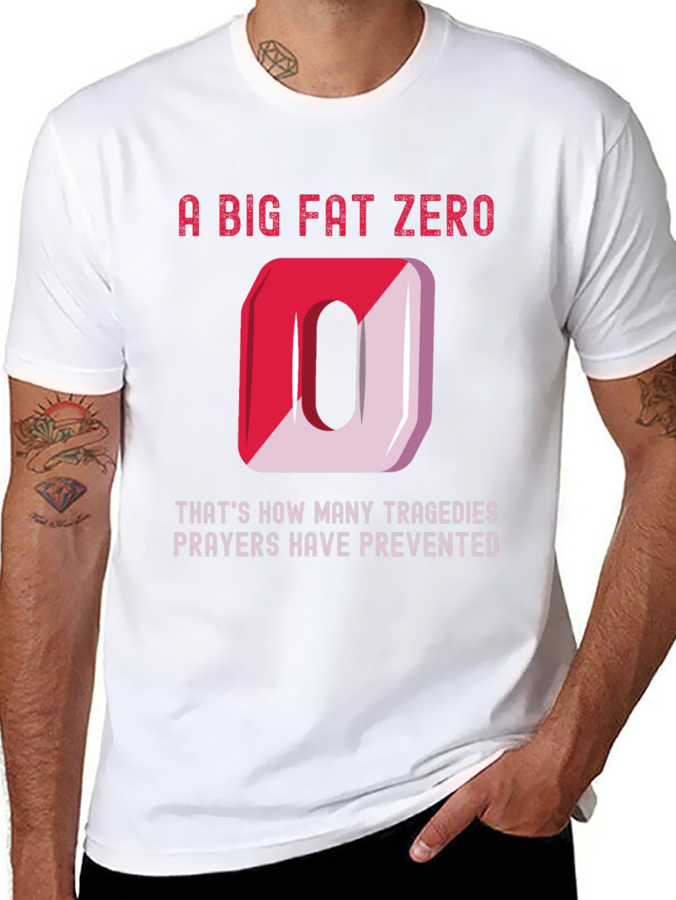 A Big Fat Zero T-Shirt - Atheist Humor