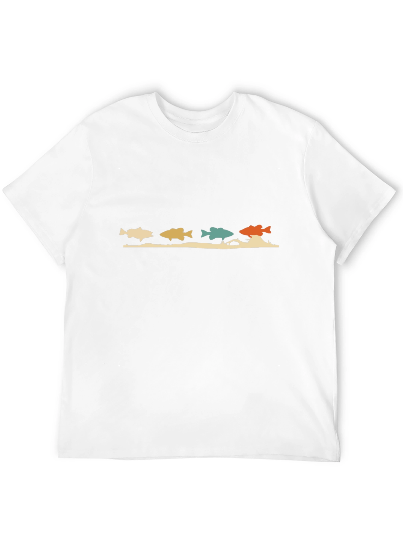 Retro Fish Graphic T-Shirt - Black