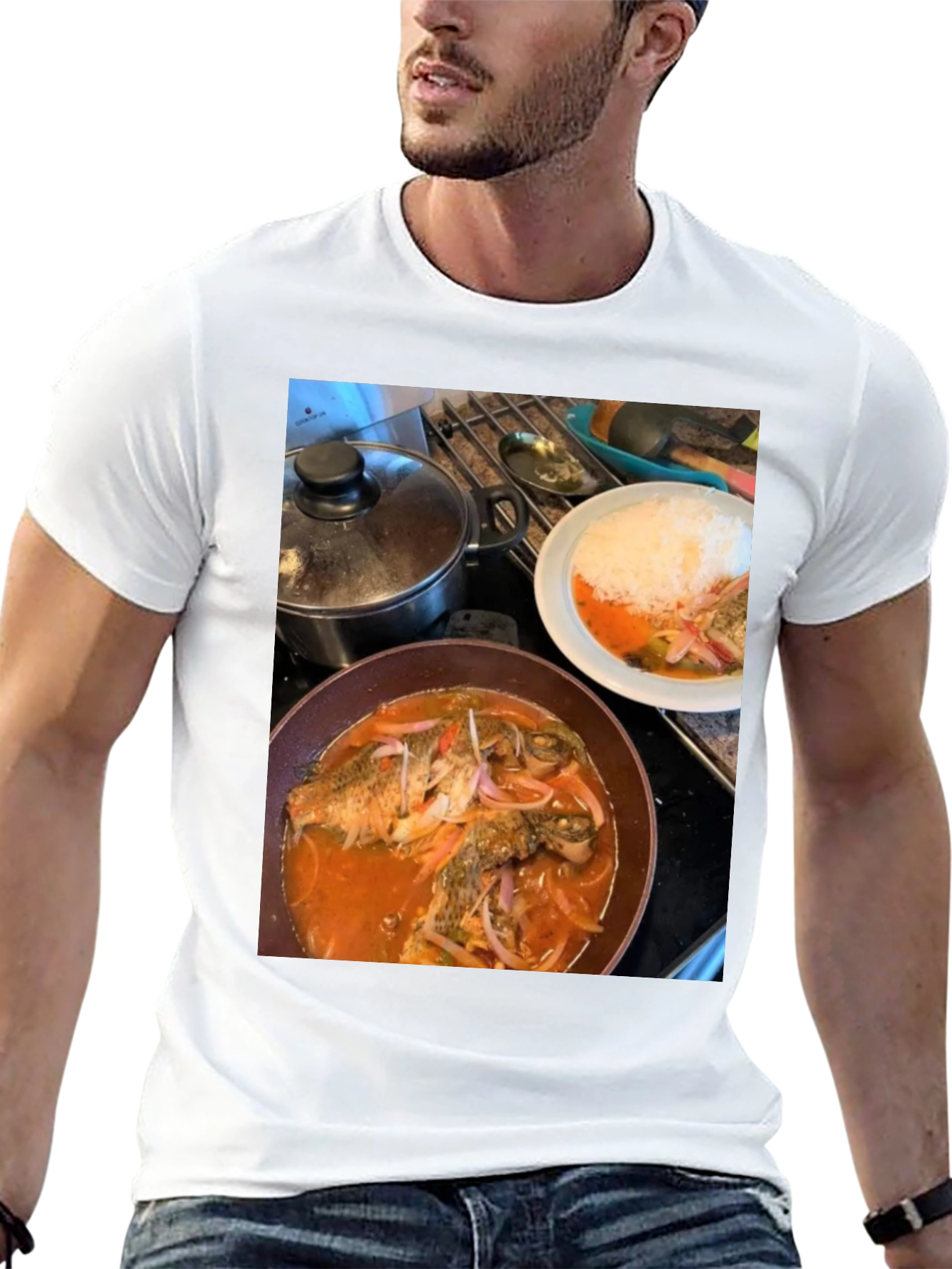 Foodie T-Shirt: Delicious Fish Dish Design
