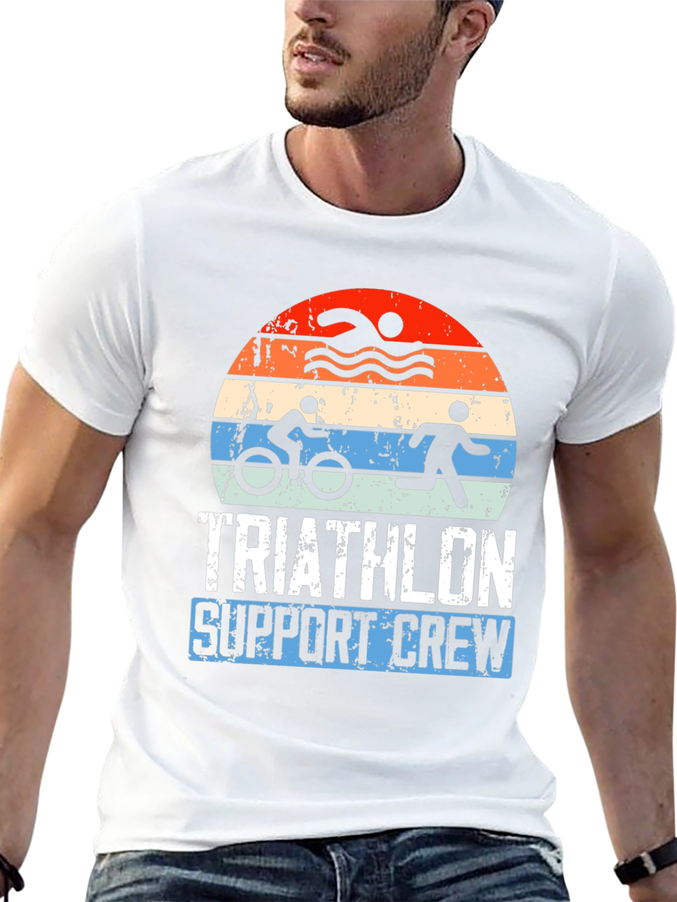 Triathlon Support Crew Graphic Tee