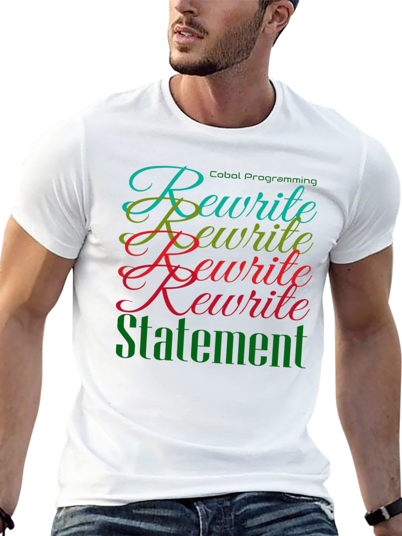 COBOL Rewrite Statement T-Shirt - Programmer Humor