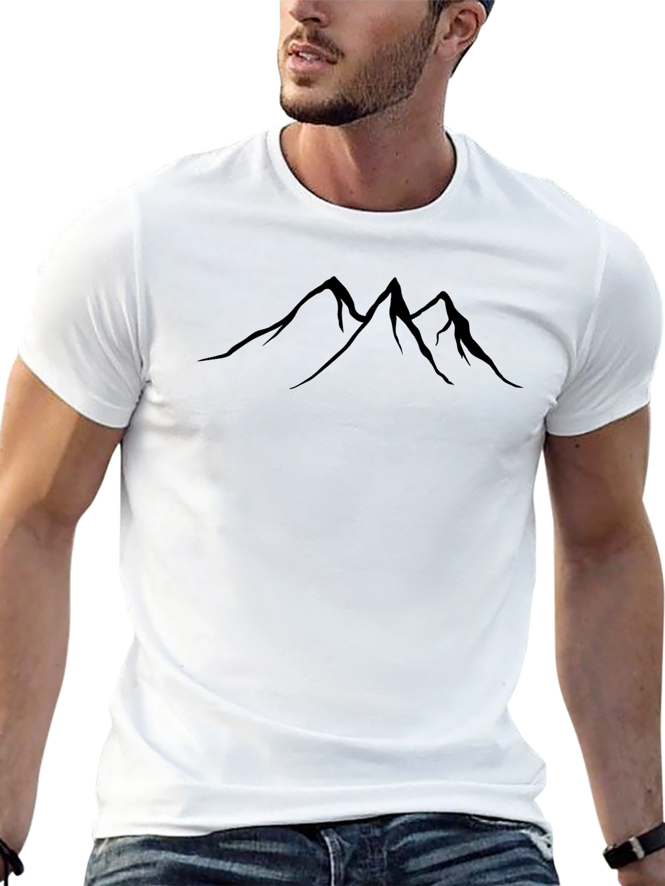 Mountain Peak Graphic Tee - Black