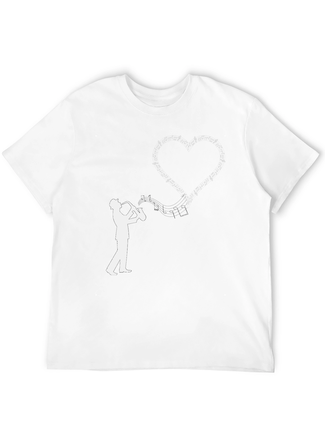 Saxophone Heart Music T-Shirt