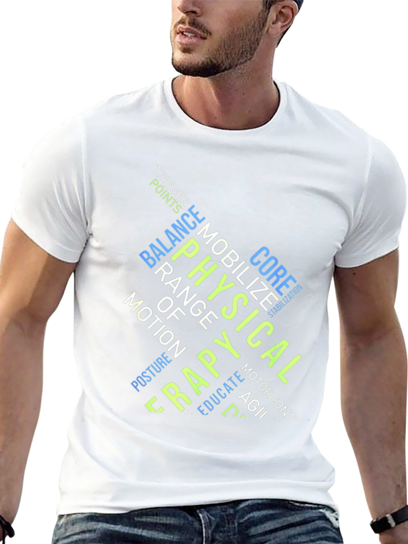 Physical Therapy Word Art Graphic Tee