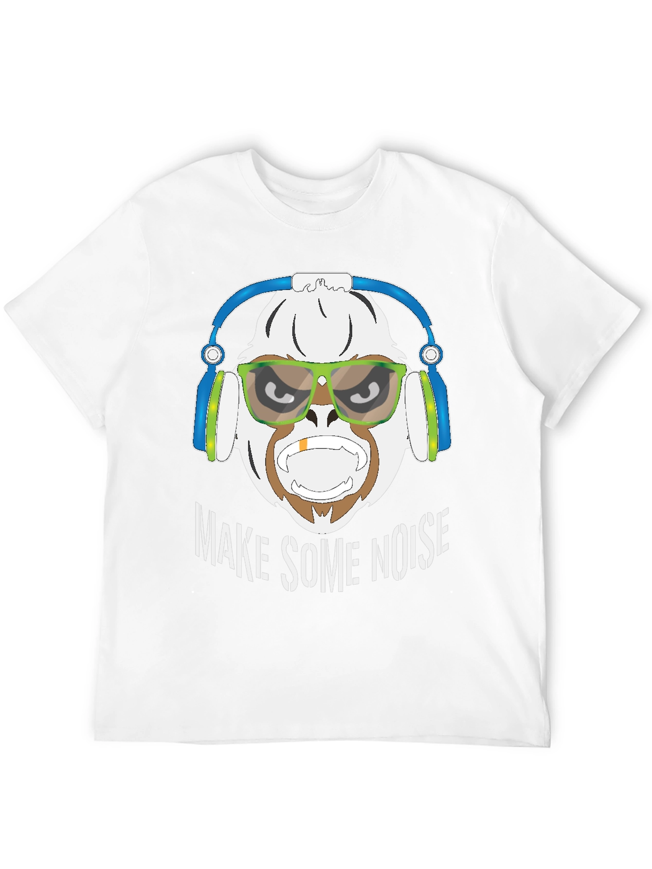 Make Some Noise T-Shirt Gorilla Headphones Tee