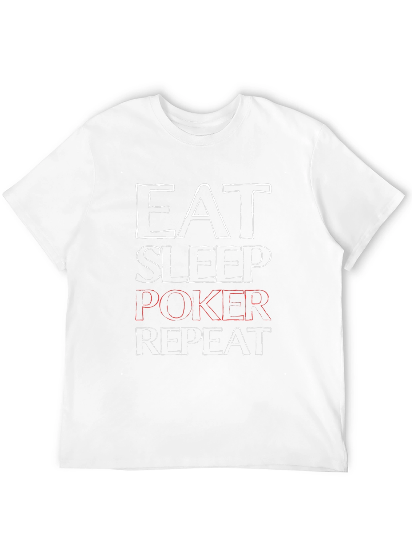 Eat Sleep Poker Repeat Black Graphic Tee