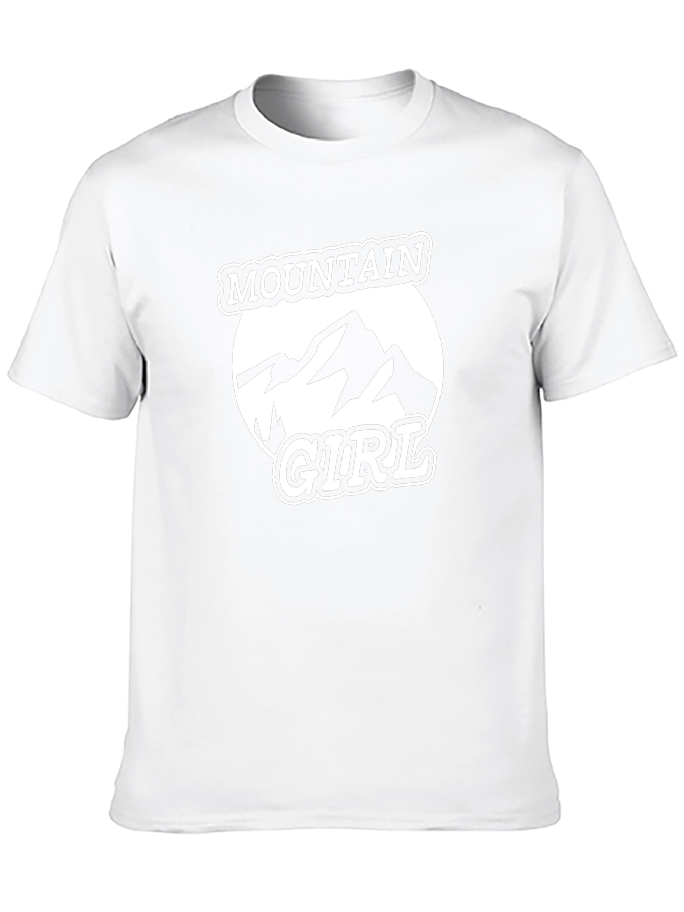 Mountain Girl T-Shirt - Black Round Neck