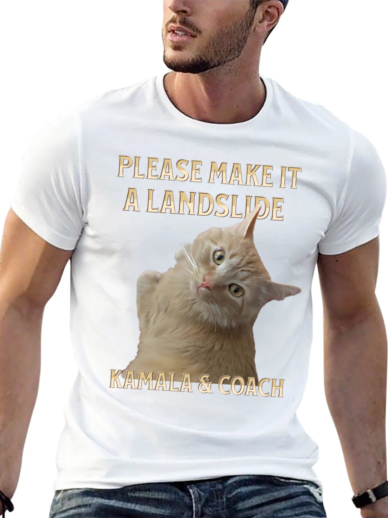 Kamala & Coach Landslide Cat T-Shirt