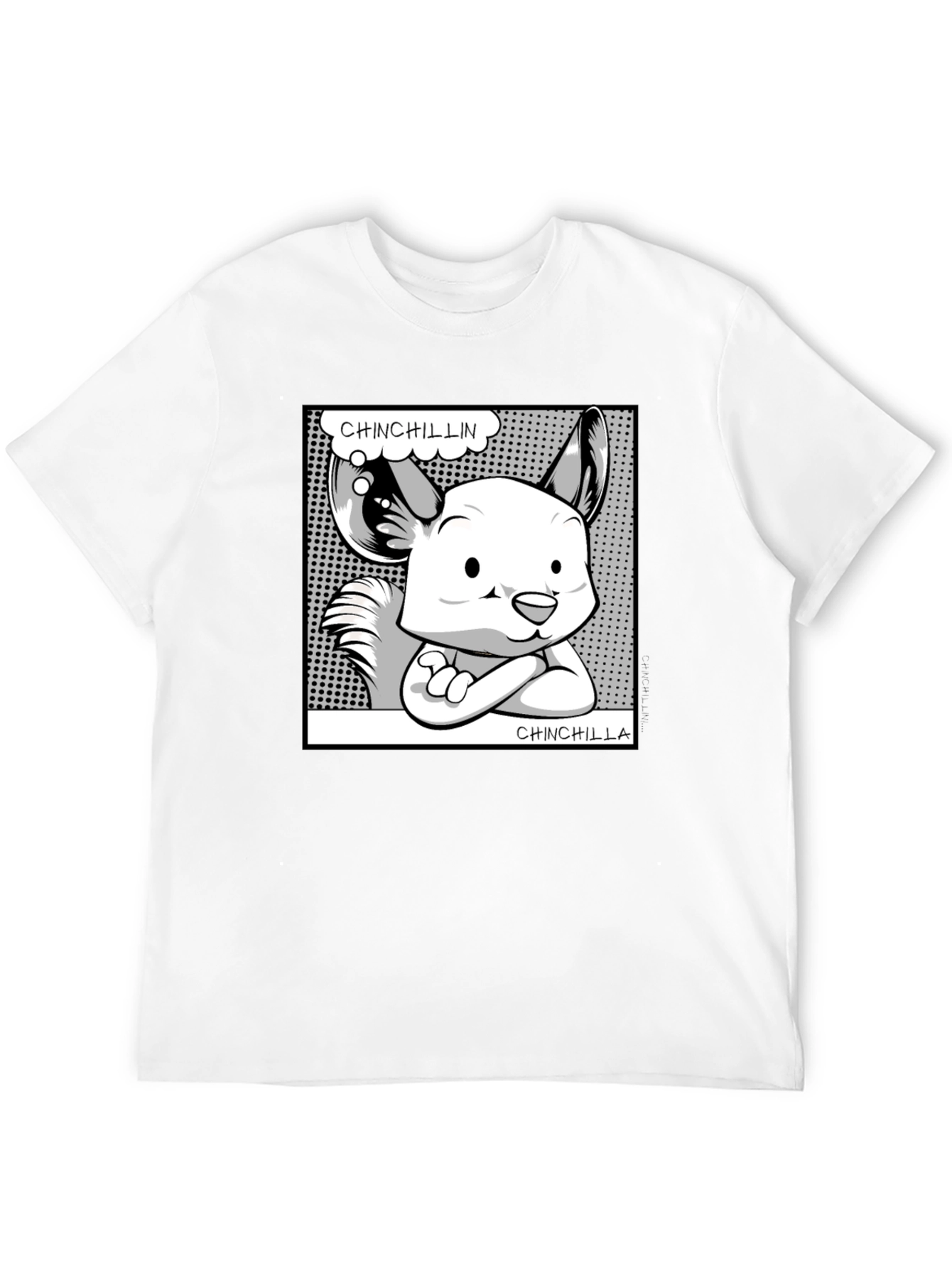 Chinchillin Chinchilla Graphic Tee - Black