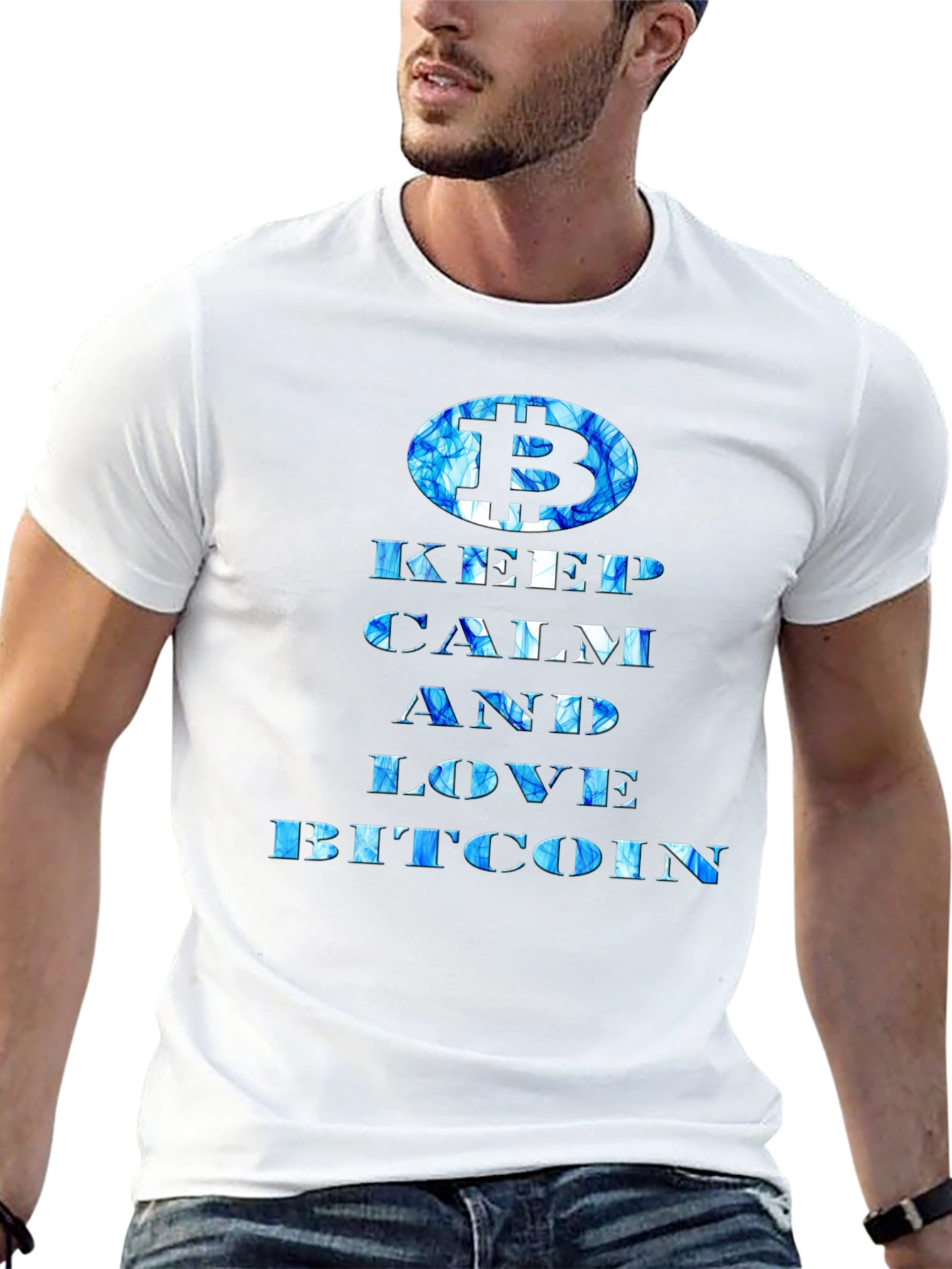 Keep Calm Love Bitcoin Black T-Shirt