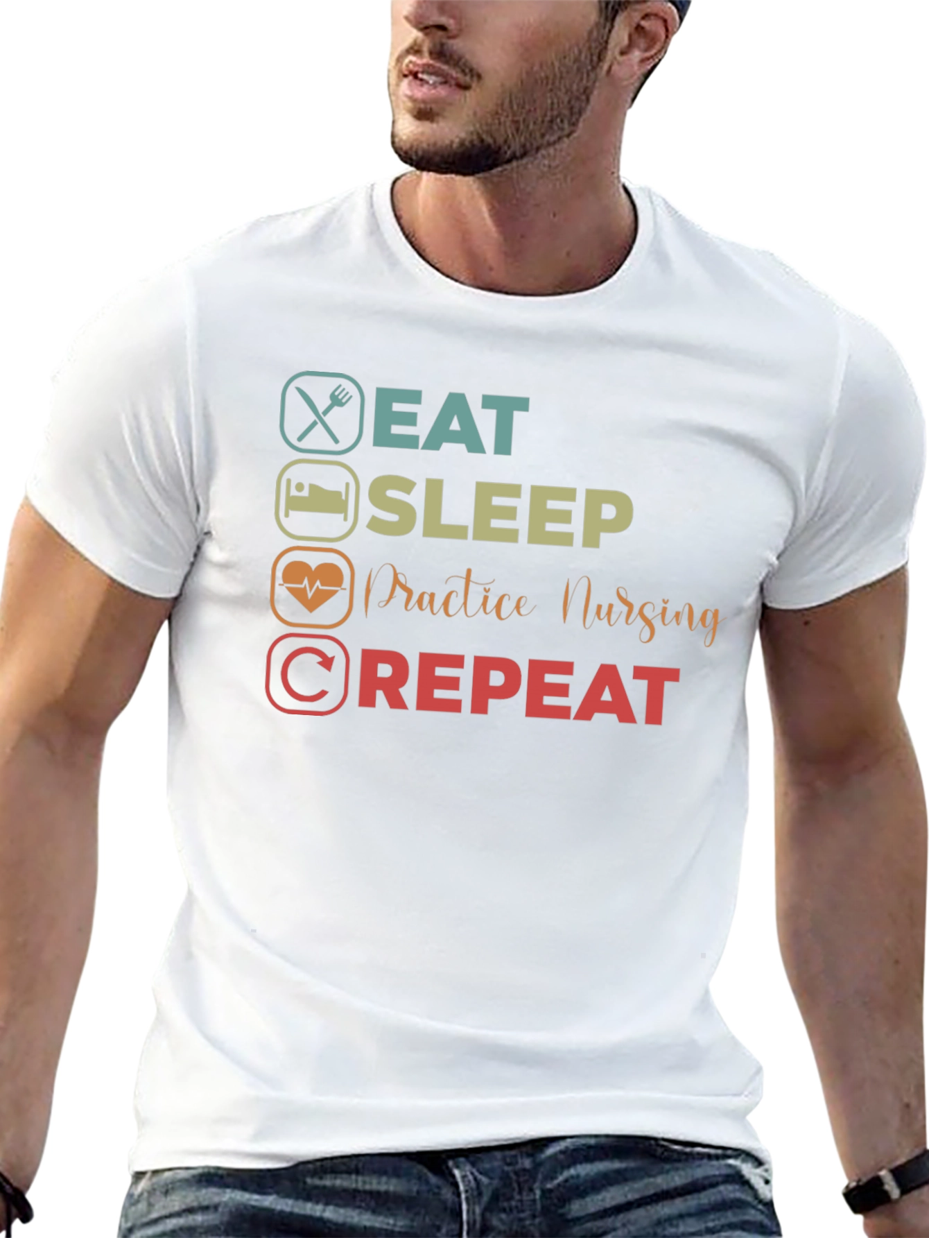 Eat Sleep Practice Nursing Repeat T-Shirt