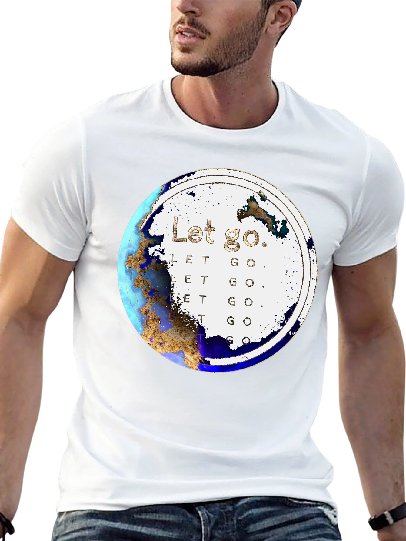 Let Go Graphic Print Crew Neck T-Shirt