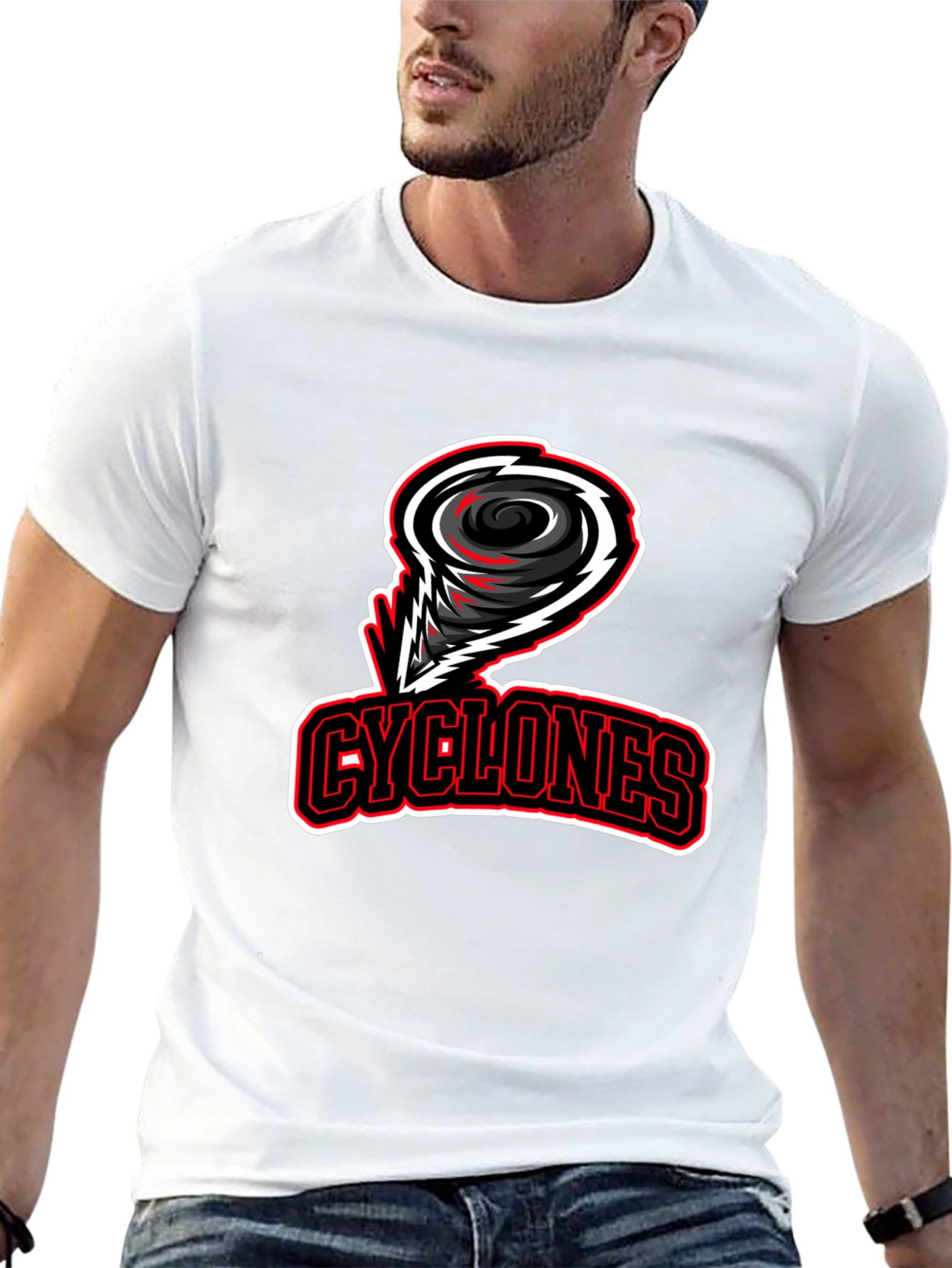 Cyclones Black T-Shirt - Sports Team Graphic Tee