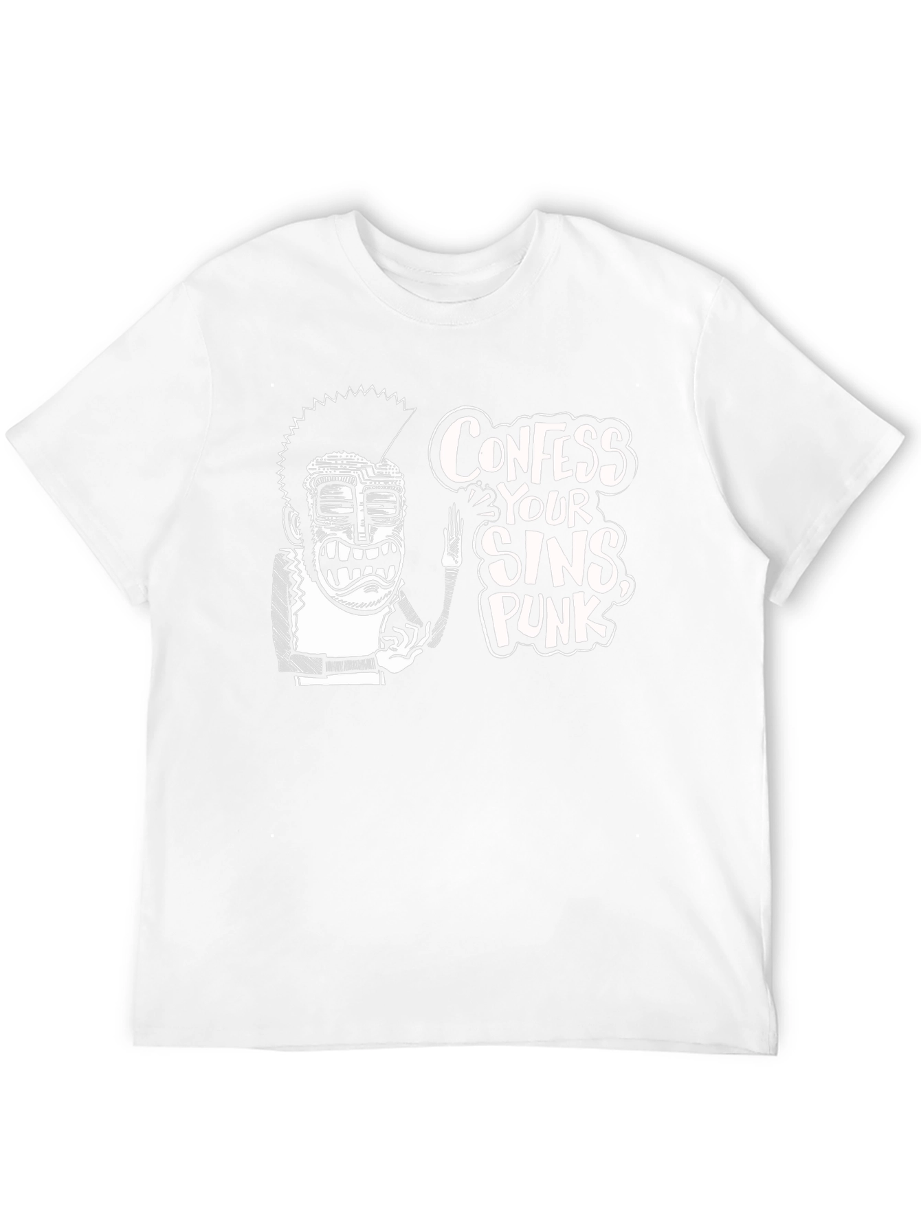 Confess Your Sins Punk Graphic T-Shirt
