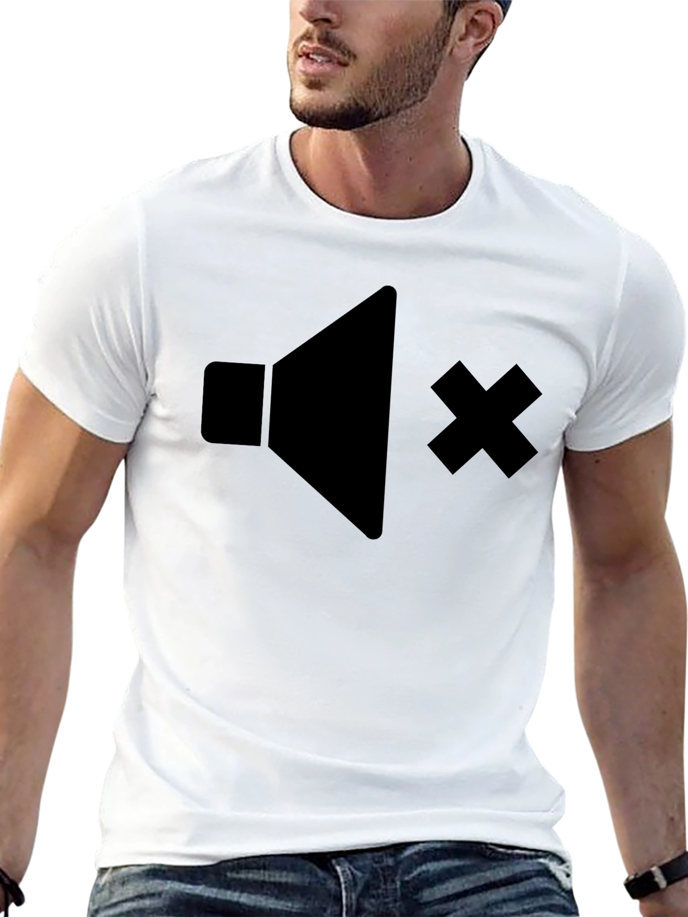 Mute Icon Graphic T-Shirt