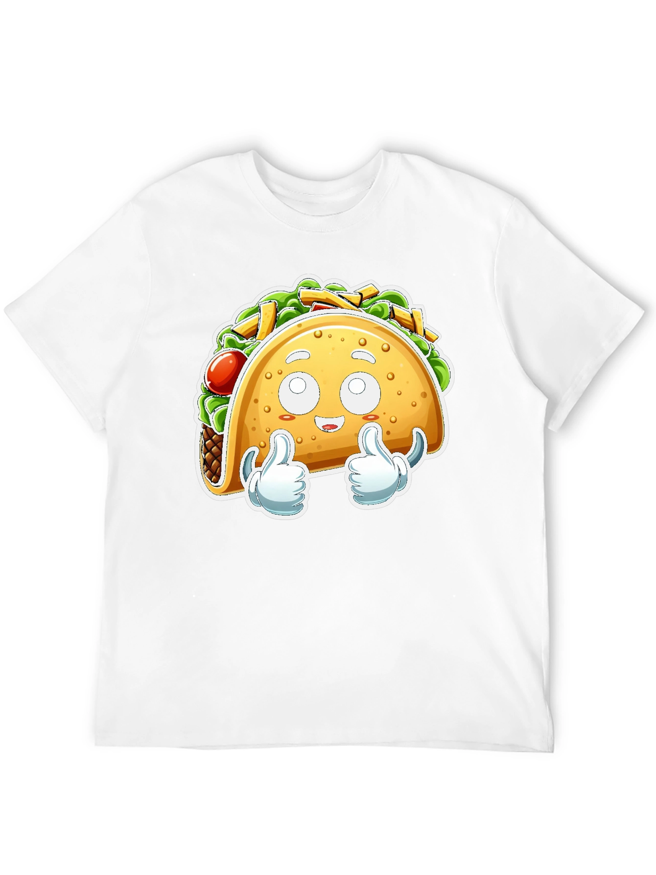Funny Taco Cartoon T-Shirt - Unisex Black Tee