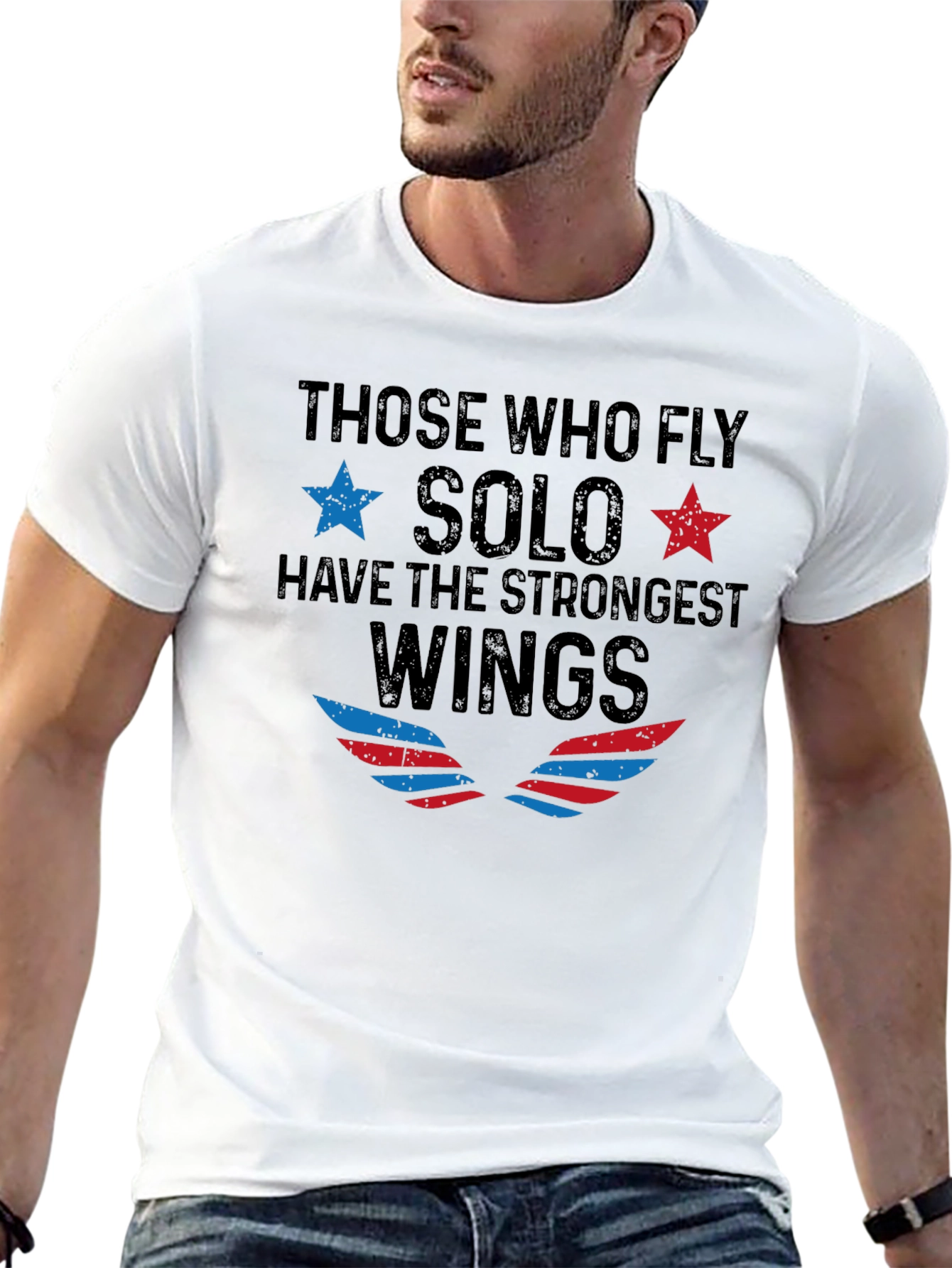 Solo Wings T-Shirt - Fly Solo Strongest Wings