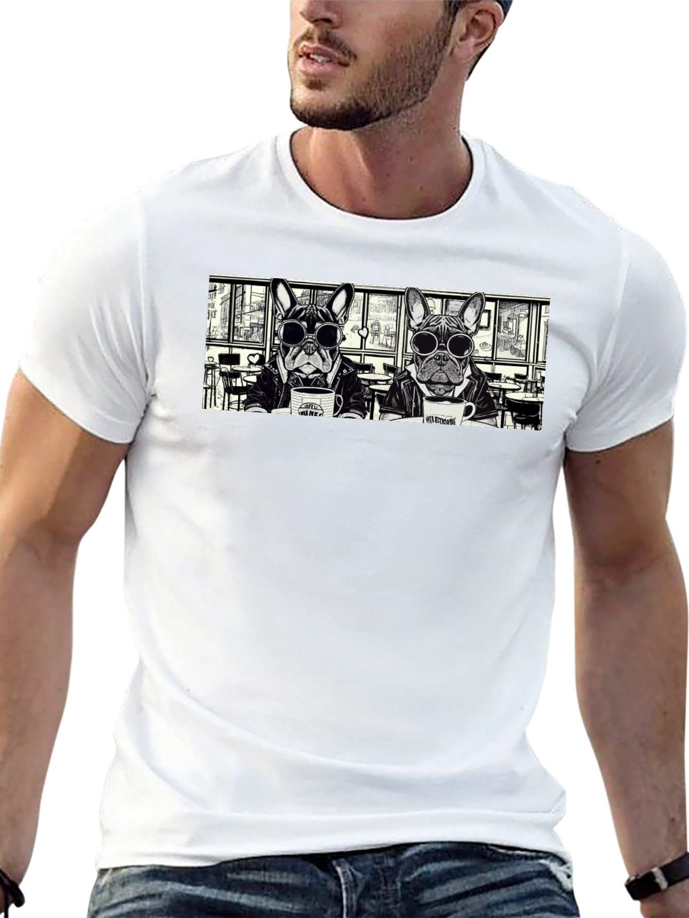 Dog Coffee Shop T-Shirt