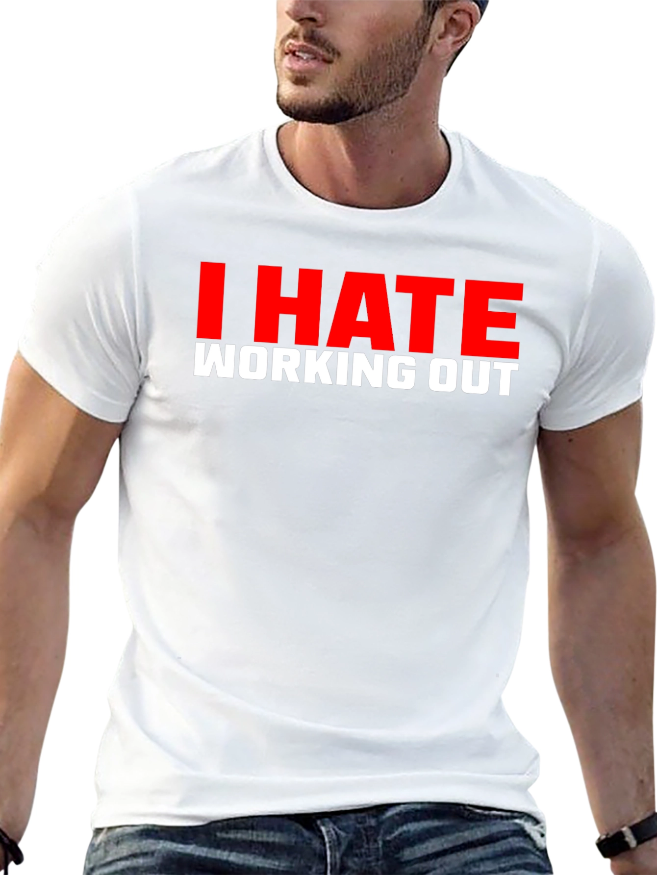 I Hate Working Out Black T-Shirt