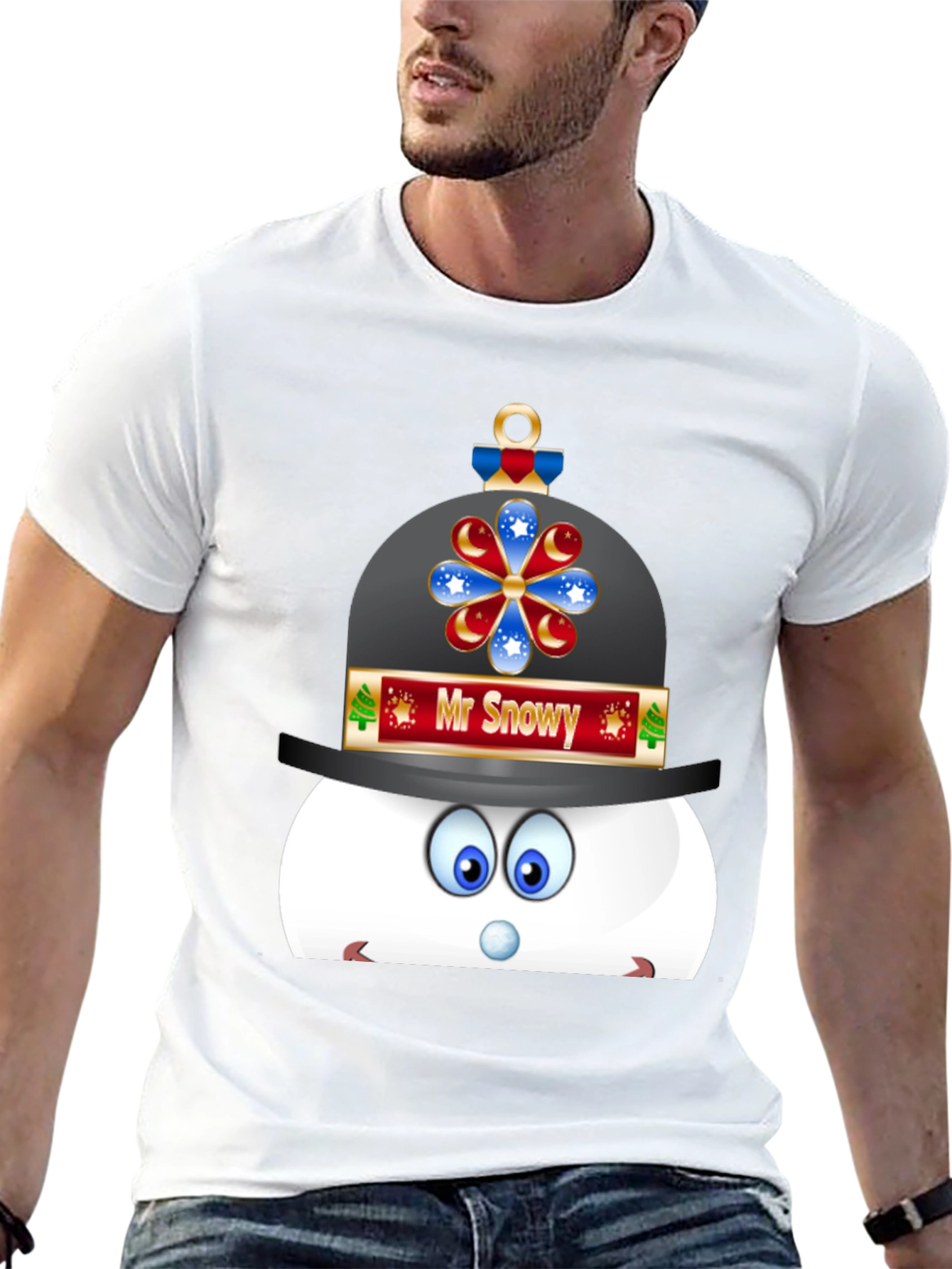 Mr. Snowy Cartoon Tee - Holiday Cheer!