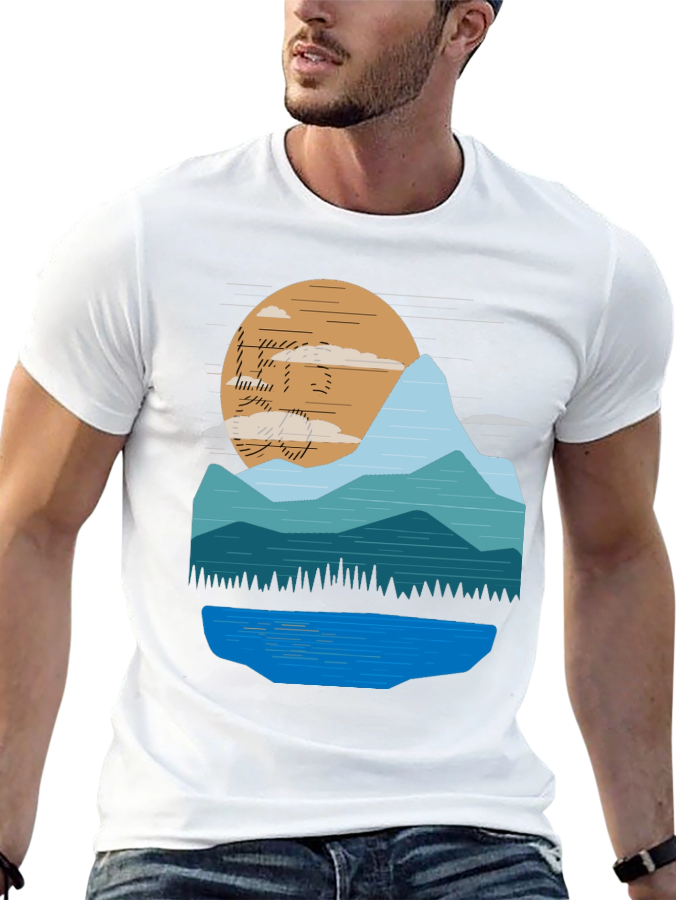 Mountain Sunset Graphic T-Shirt