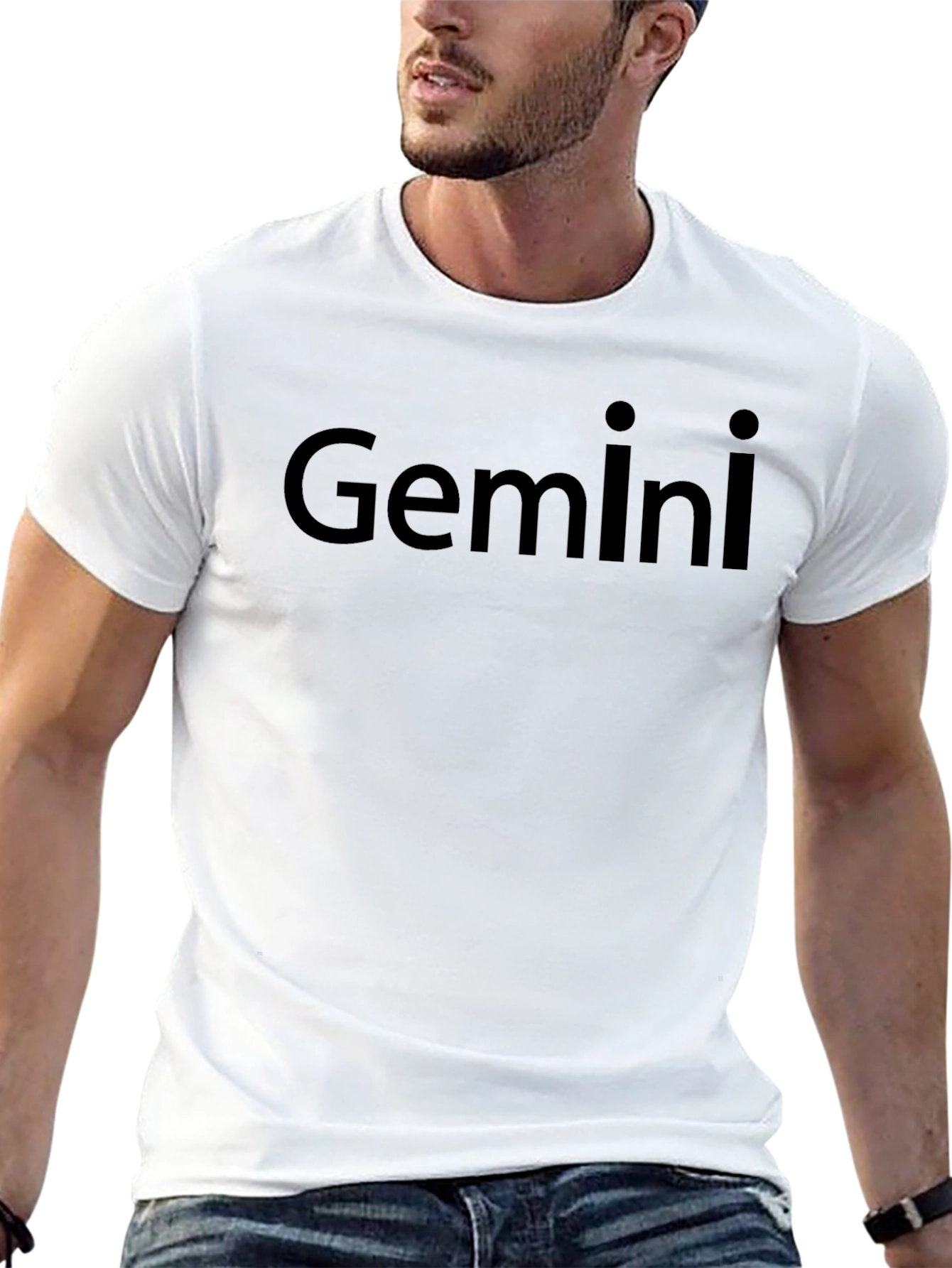 Gemini Zodiac Black Tee