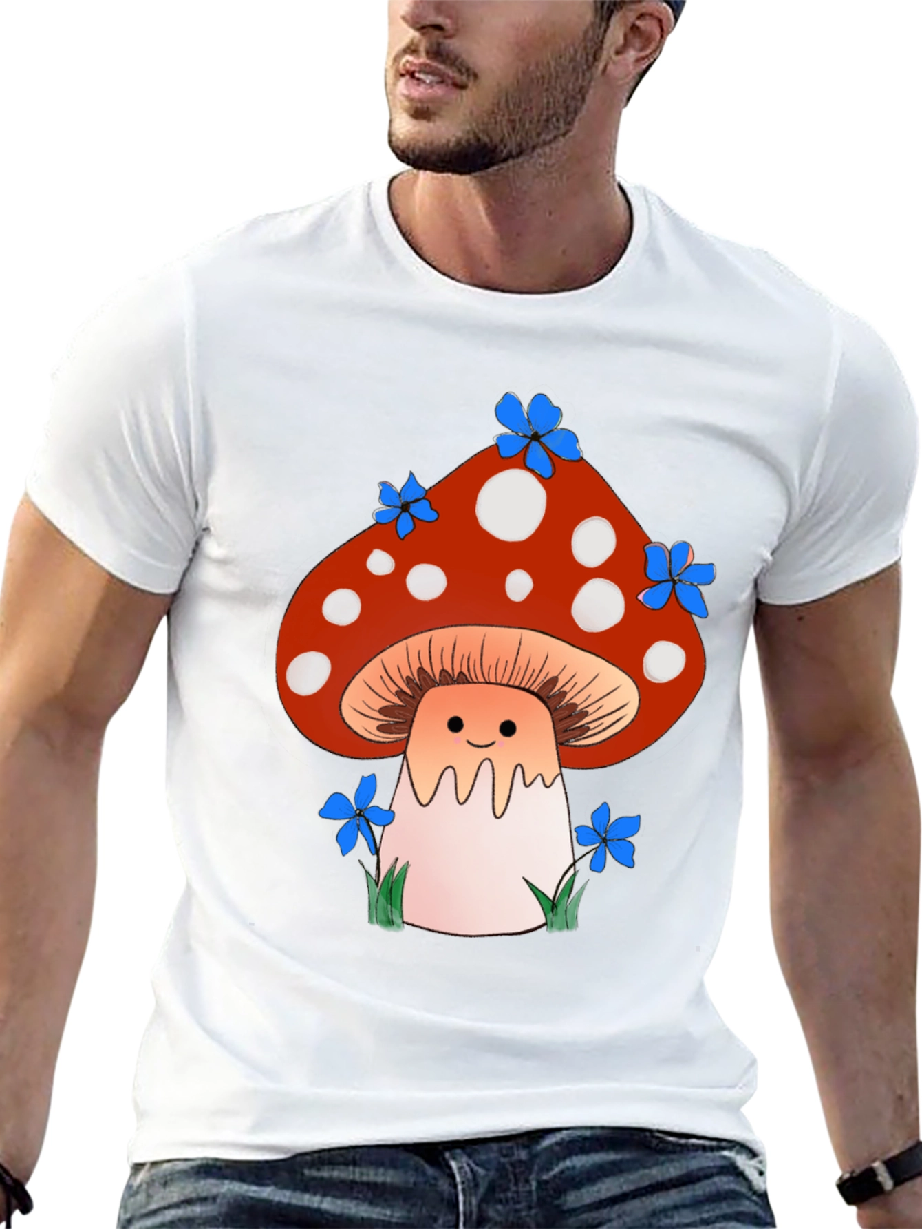 Whimsical Mushroom Graphic T-Shirt - Unisex Cotton Tee