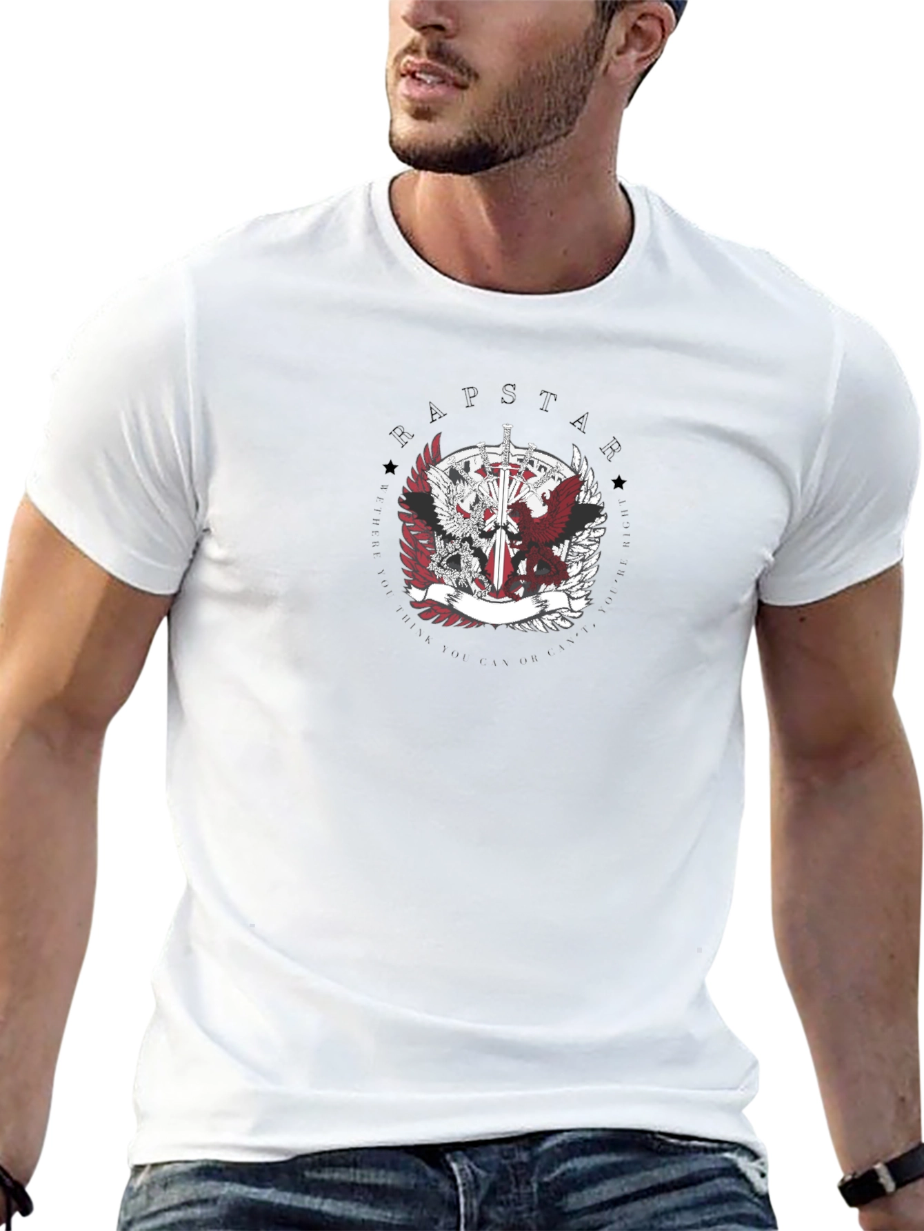 Black Rapstar Emblem Tee
