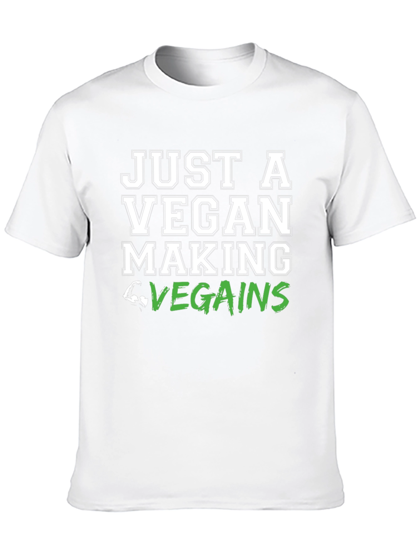 Vegan Gains T-Shirt - Black Graphic Tee