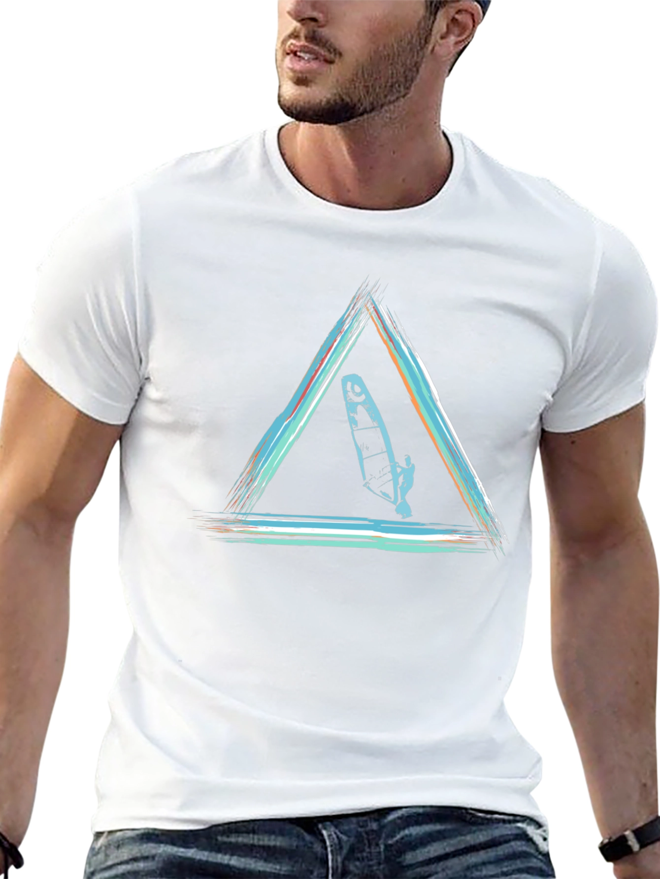Abstract Windsurfer Graphic Tee