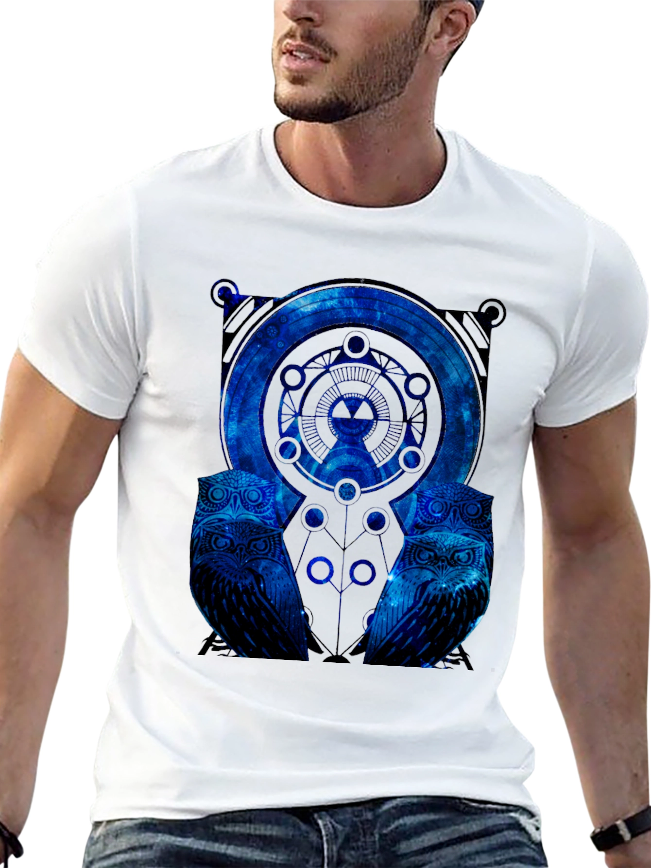Cosmic Owl Graphic T-Shirt