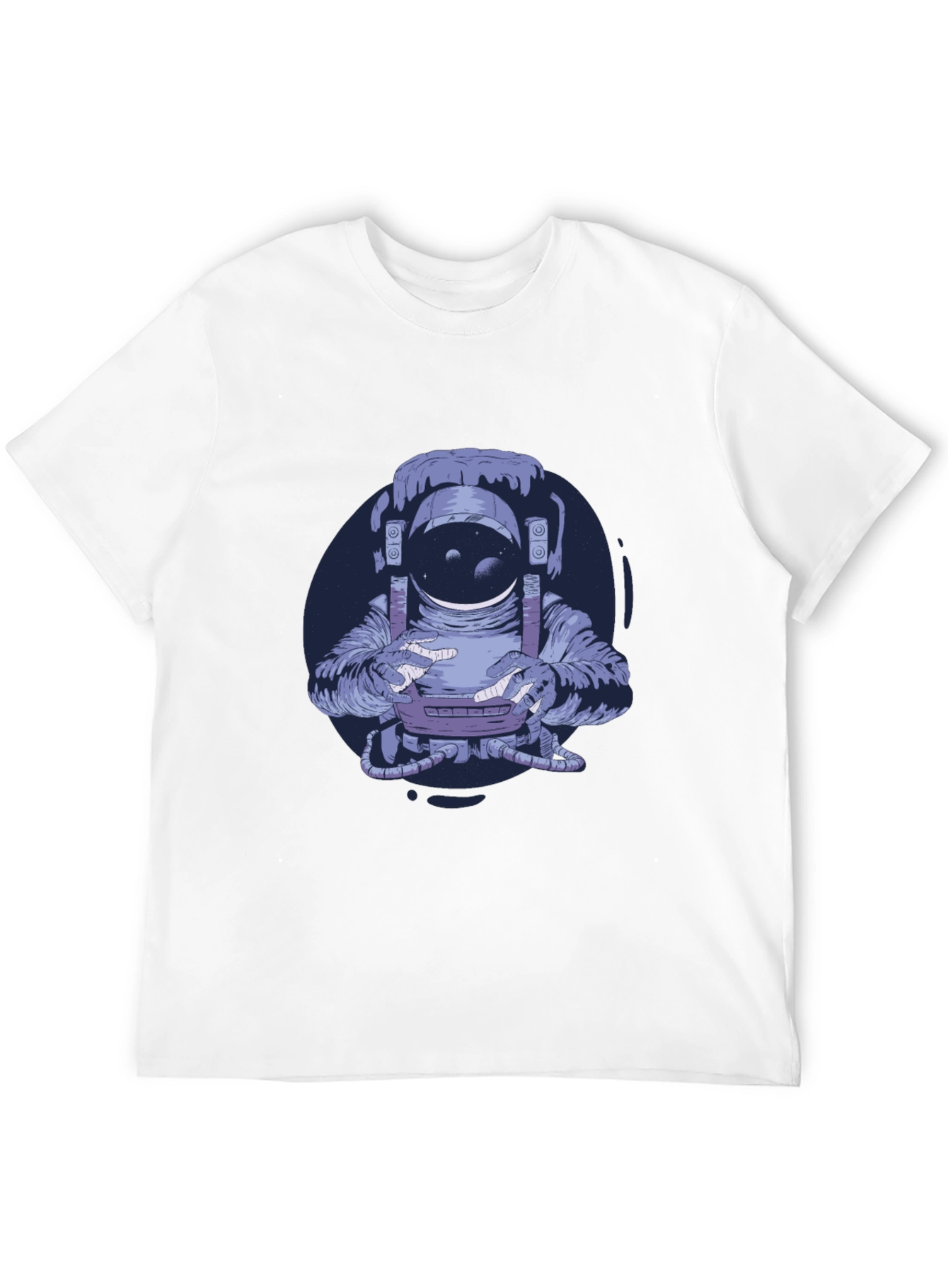 Astronaut Graphic Print Black T-Shirt