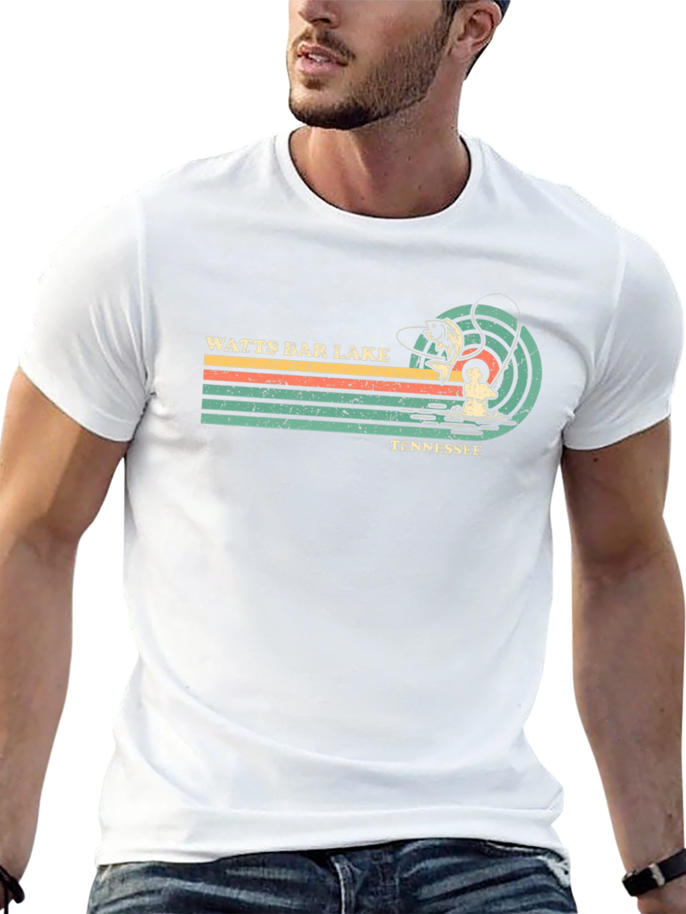 Watts Bar Lake Tennessee Retro Fishing T-Shirt