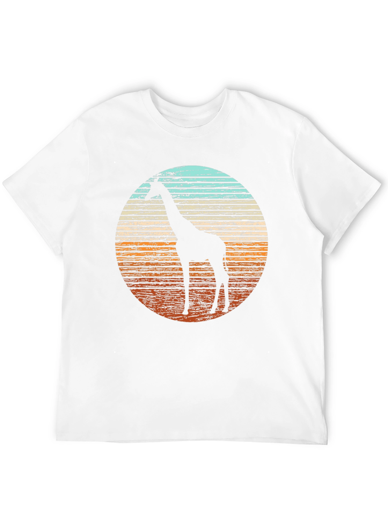 Giraffe Silhouette Sunset Graphic Tee