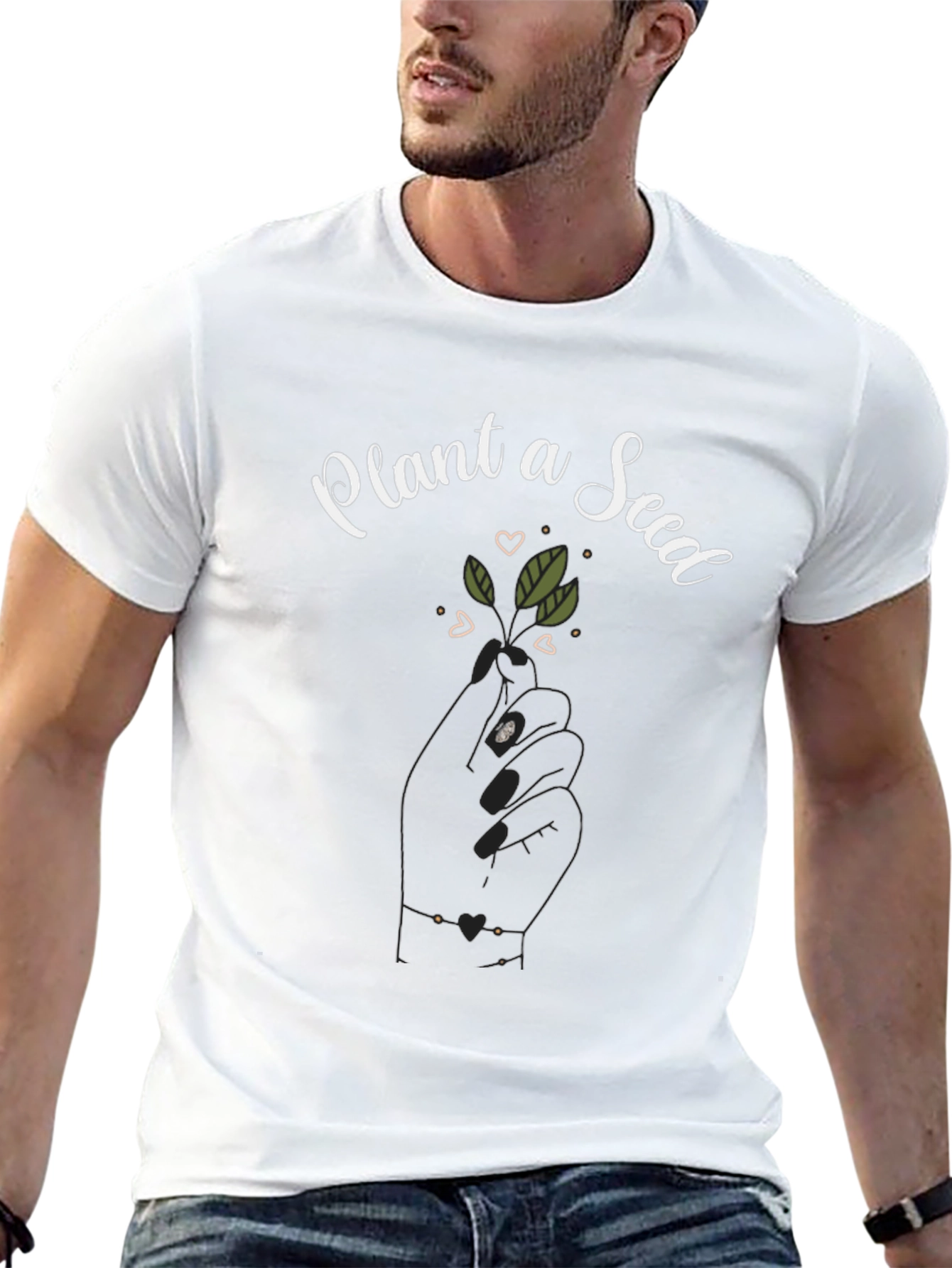 Plant a Seed Graphic Tee - Black Cotton Shirt