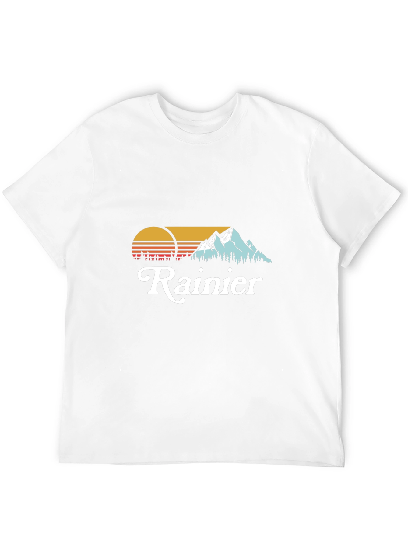 Rainier Graphic Tee - Black Cotton T-Shirt