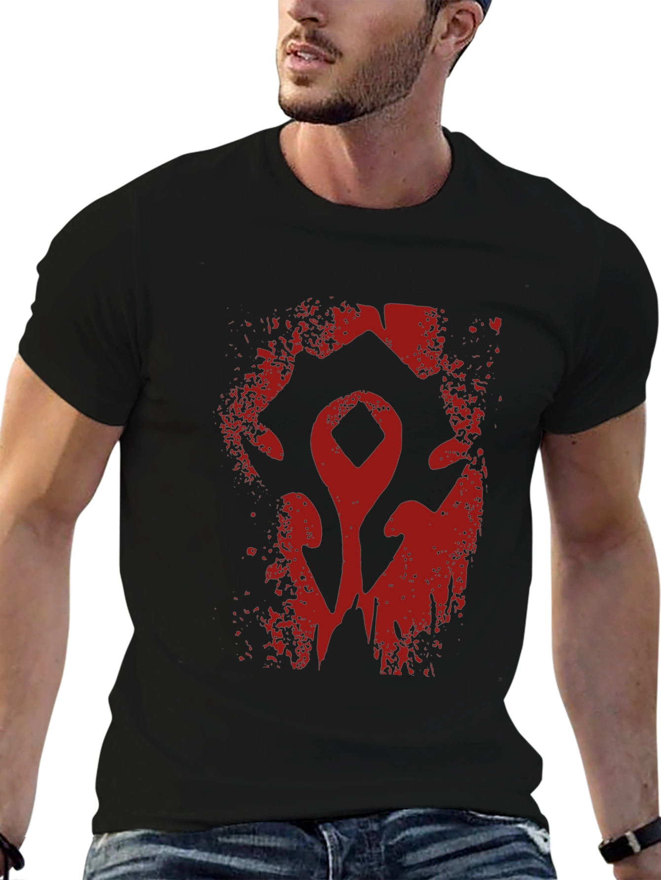 Horde Symbol T-Shirt - Black Warcraft Tee