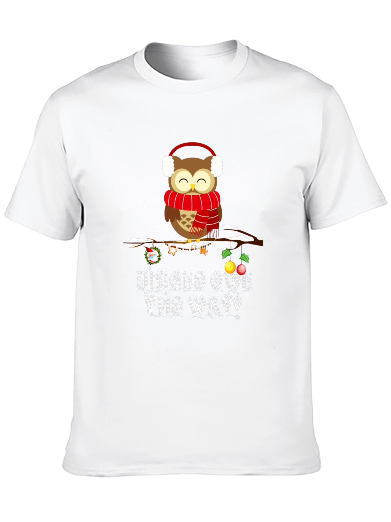 Festive Owl Graphic Tee: Jingle Owl the Way!
