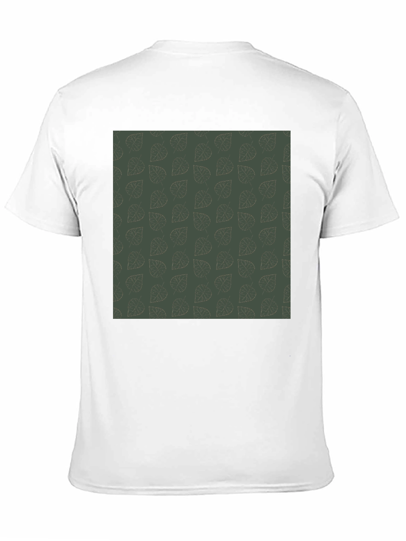Leaf Pattern Black T-Shirt - Casual Style