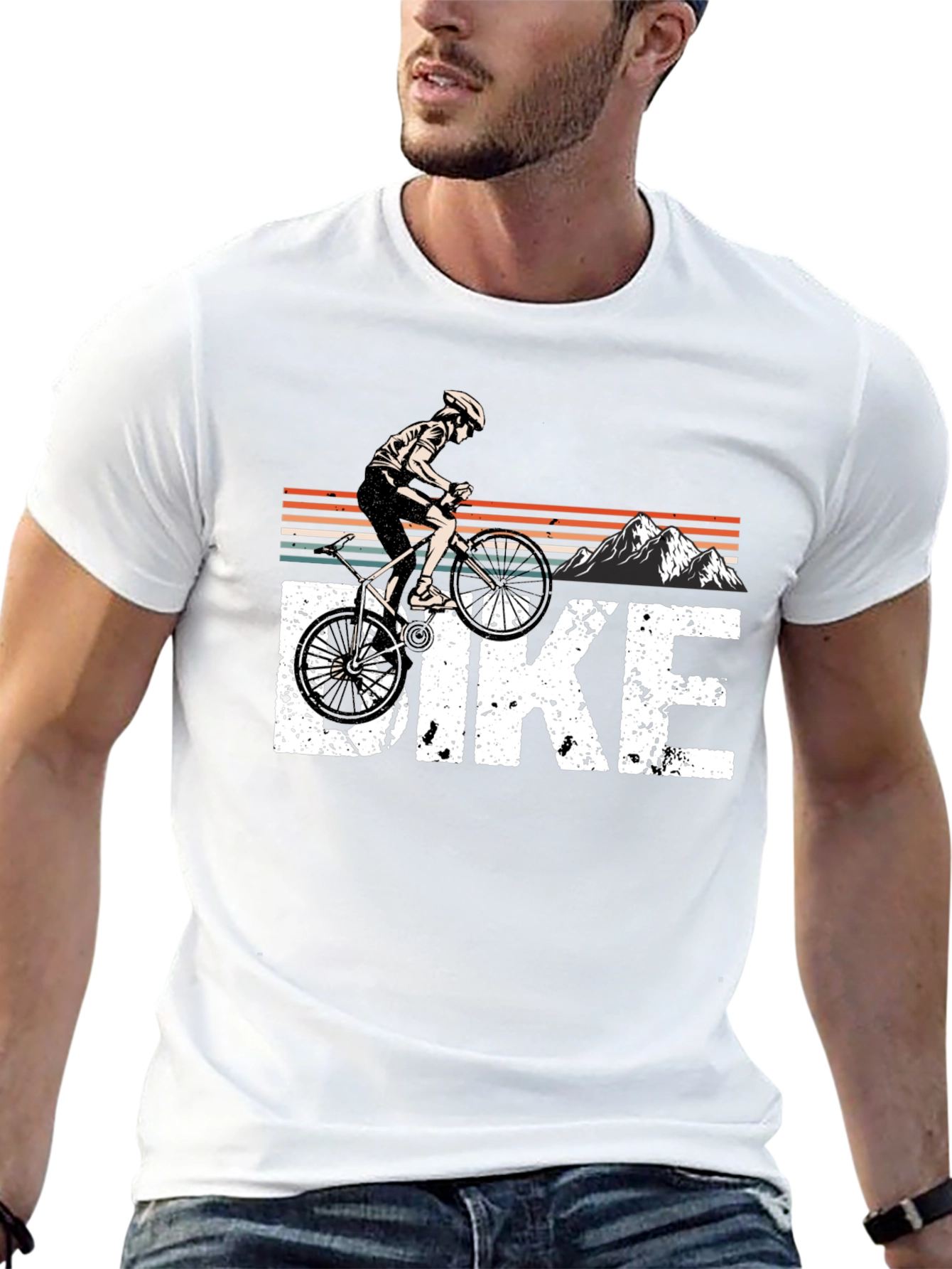 Retro Bike Mountain T-Shirt