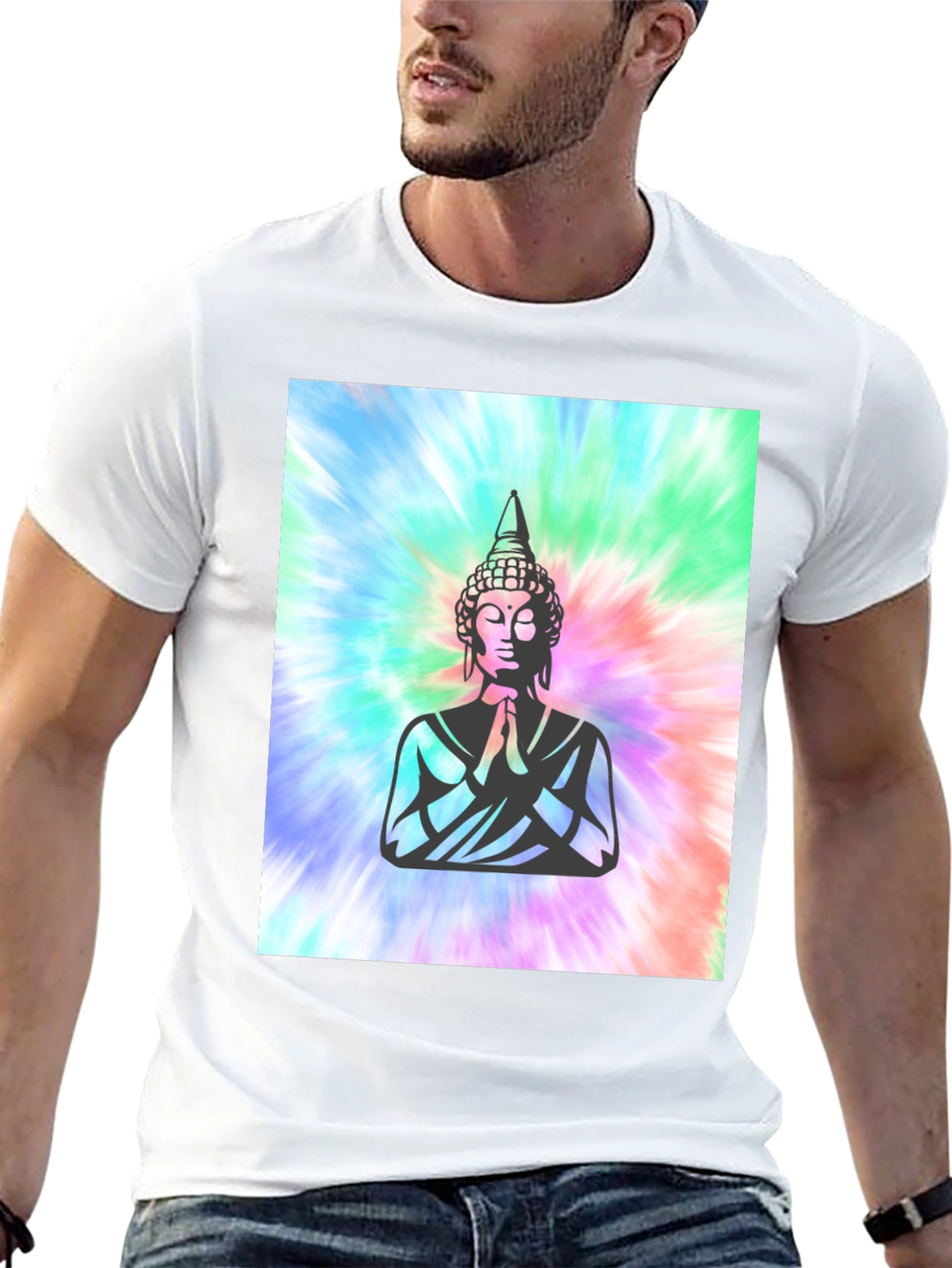 Buddha Tie-Dye Graphic Tee - Spiritual Comfort