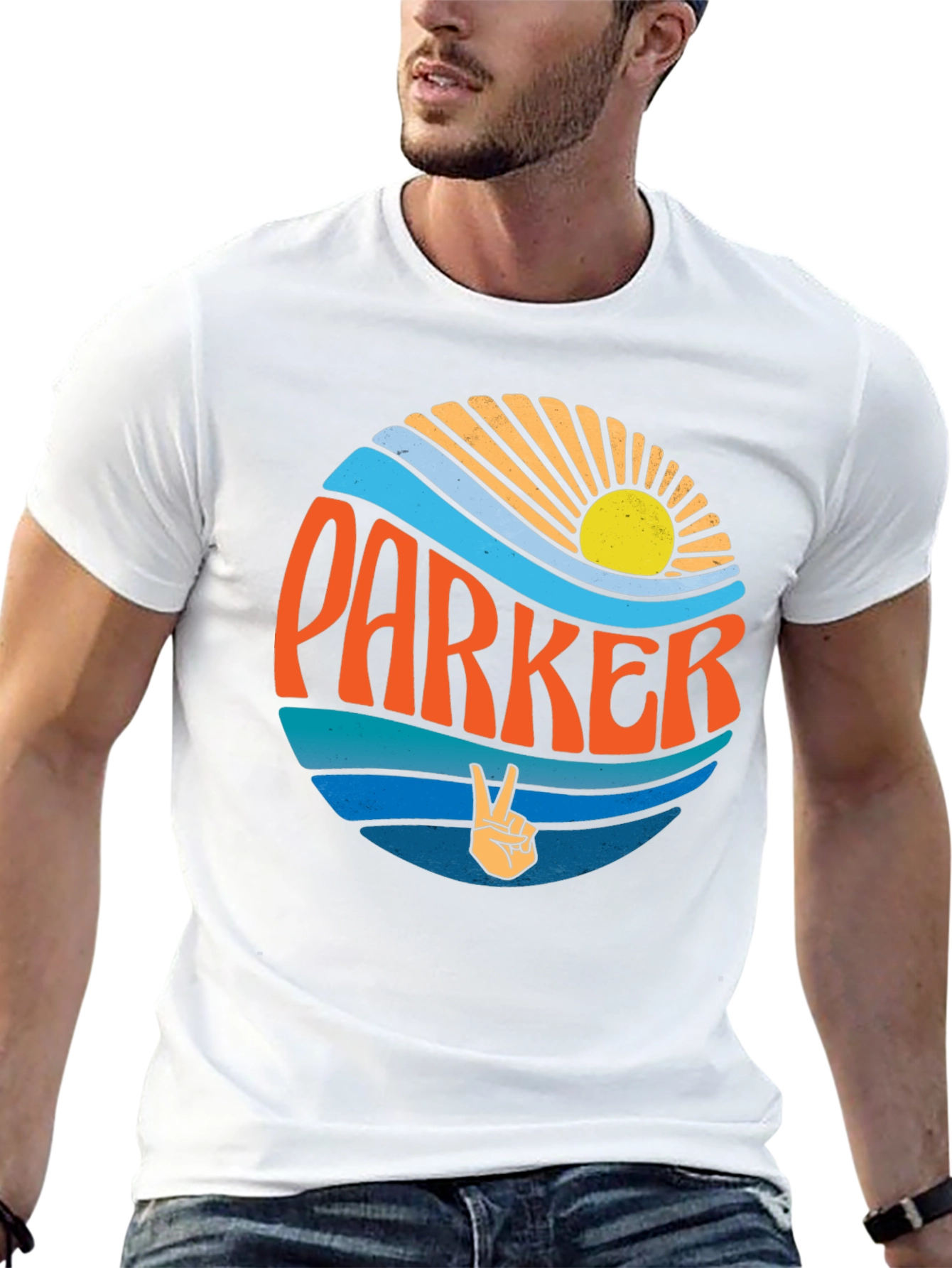 Parker Retro Wave T-Shirt - Groovy Personalized Design